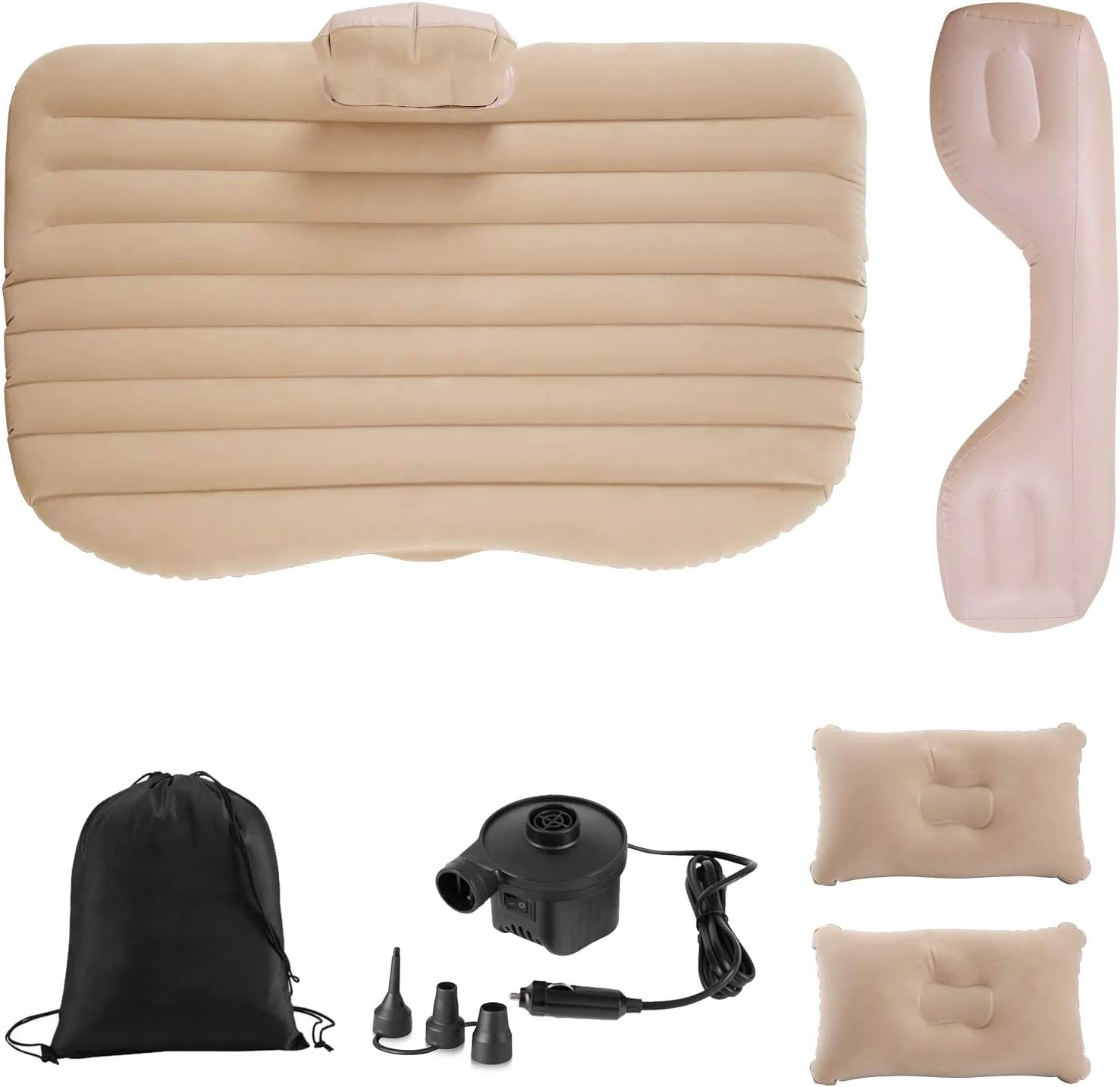 تشک بادی ماشین Luanoy Auttely، مناسب برای خواب در خودرو، تشک بادی مسافرتی صندلی عقب - سایز دوقلو جمع و جور