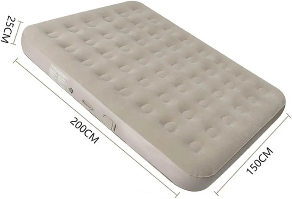 تخت بادی اتوماتیک برای تشک های خواب در فضای باز با پمپ داخلی، تخت بادی خود باد شونده سریع برای کمپینگ، منزل، مسافرت قابل حمل (دو نفره)
