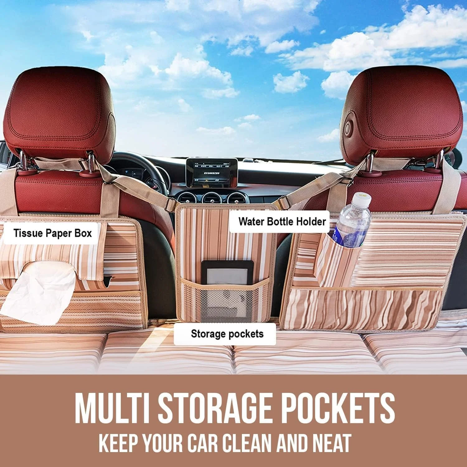 تشک بادی تاشو و قابل حمل خودرو Allextreme CB-S02 با طراحی پلی استر و سازمان دهنده چند منظوره برای مسافرت، کمپینگ و پیک نیک نوزاد و کودک (بژ) تشک بادی تاشو و قابل حمل خودرو Allextreme CB-S02 با طراحی پلی استر و سازمان دهنده چند منظوره برای مسافرت، کمپینگ و پیک نیک نوزاد و کودک (بژ)