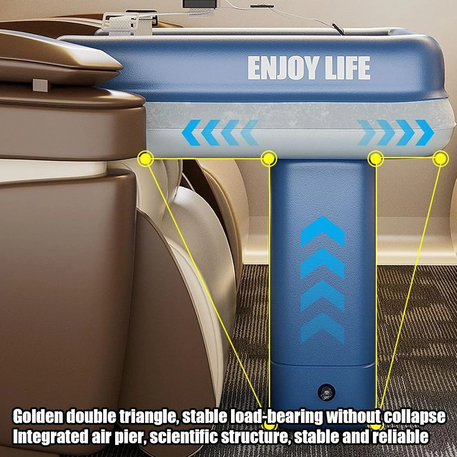 تخت خواب بادی کودک برای هواپیما، تخت مسافرتی بادی کودک | تشک بادی نرم و تاشو برای نوزاد مناسب برای مهد کودک، پرواز، کمپینگ، قطار، هتل، صندلی ماشین و سفر جاده ای تخت خواب بادی کودک برای هواپیما، تخت مسافرتی بادی کودک | تشک بادی نرم و تاشو برای نوزاد مناسب برای مهد کودک، پرواز، کمپینگ، قطار، هتل، صندلی ماشین و سفر جاده ای