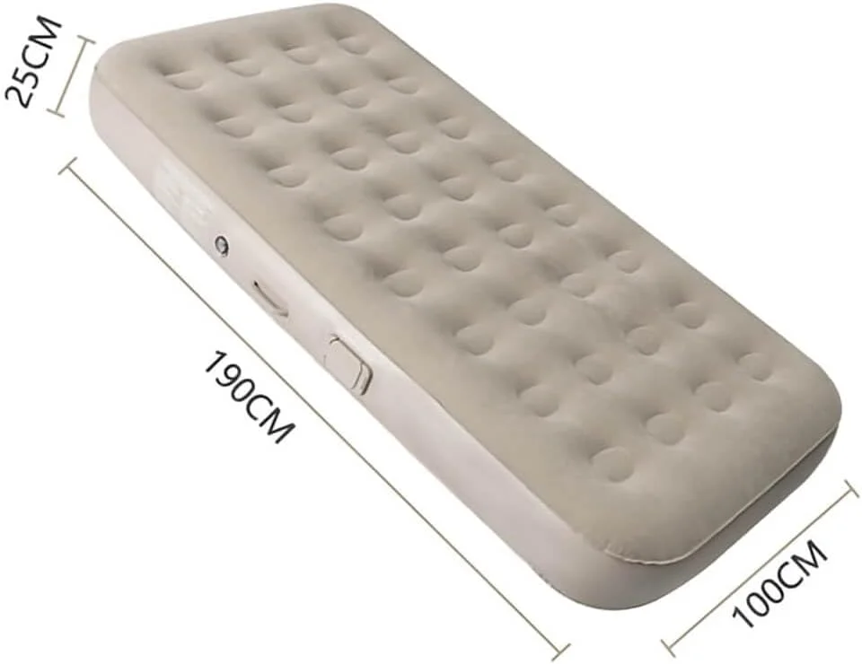 تشک بادی اتوماتیک برای کوسن های خواب در فضای باز، تشک بادی با پمپ داخلی، تخت بادی خود باد شونده سریع برای کمپینگ، مسافرت قابل حمل خانگی (تک نفره)