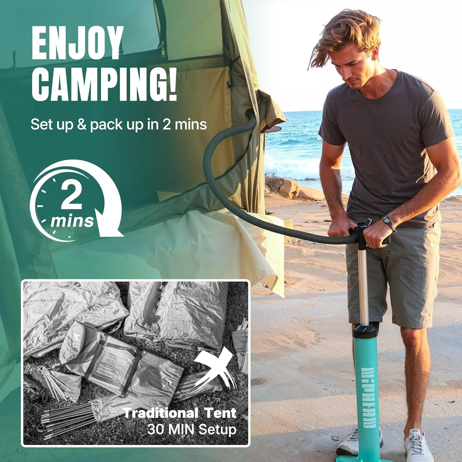 چادر بادی وانت نیفین، مناسب برای تخت وانت 5.5 تا 8 فوت، مناسب برای 2+1 نفر/خانواده، نصب سریع 2 دقیقه ای، ضد آب PU 3000mm و مقاوم در برابر باد، فضای داخلی بزرگ برای مناظر مختلف چادر بادی وانت نیفین، مناسب برای تخت وانت 5.5 تا 8 فوت، مناسب برای 2+1 نفر/خانواده، نصب سریع 2 دقیقه ای، ضد آب PU 3000mm و مقاوم در برابر باد، فضای داخلی بزرگ برای مناظر مختلف