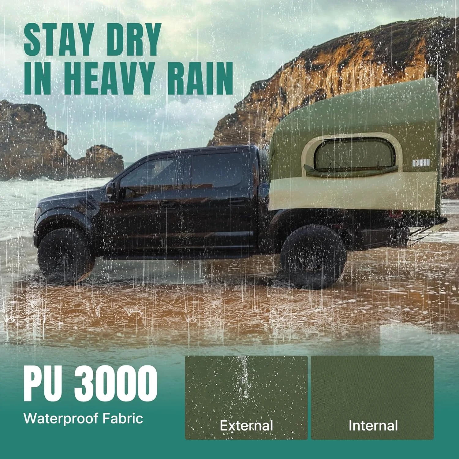 چادر بادی وانت نیفین، مناسب برای تخت وانت 5.5 تا 8 فوت، مناسب برای 2+1 نفر/خانواده، نصب سریع 2 دقیقه ای، ضد آب PU 3000mm و مقاوم در برابر باد، فضای داخلی بزرگ برای مناظر مختلف چادر بادی وانت نیفین، مناسب برای تخت وانت 5.5 تا 8 فوت، مناسب برای 2+1 نفر/خانواده، نصب سریع 2 دقیقه ای، ضد آب PU 3000mm و مقاوم در برابر باد، فضای داخلی بزرگ برای مناظر مختلف