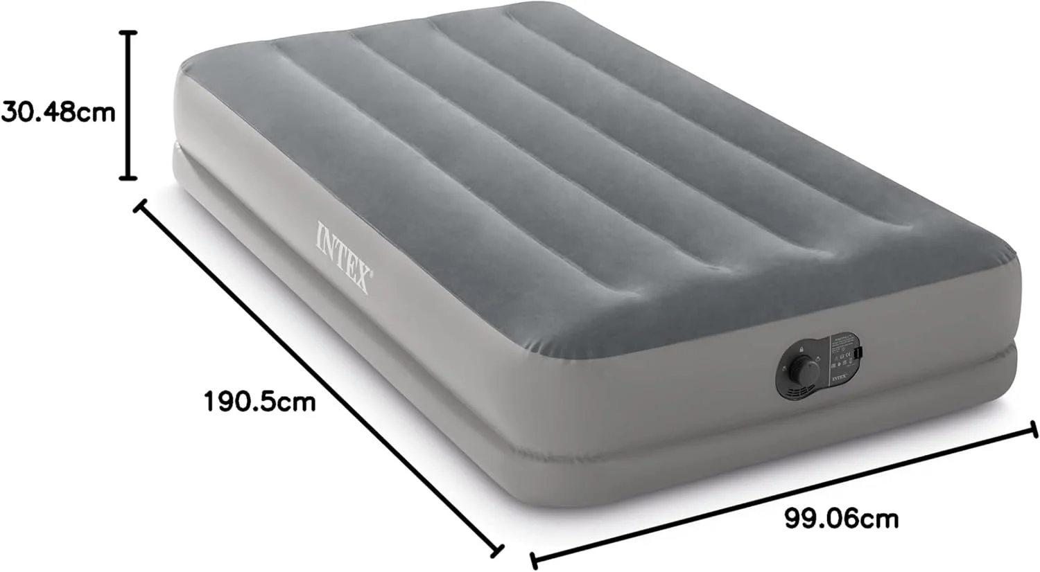 تشک بادی استاندارد اینتکس مدل 64112E Dura-Beam Prestige: فایبر-تک - سایز یک نفره - پمپ برقی USB داخلی - ارتفاع 30 سانتی متر - ظرفیت وزن 136 کیلوگرم، خاکستری تشک بادی استاندارد اینتکس مدل 64112E Dura-Beam Prestige: فایبر-تک - سایز یک نفره - پمپ برقی USB داخلی - ارتفاع 30 سانتی متر - ظرفیت وزن 136 کیلوگرم، خاکستری