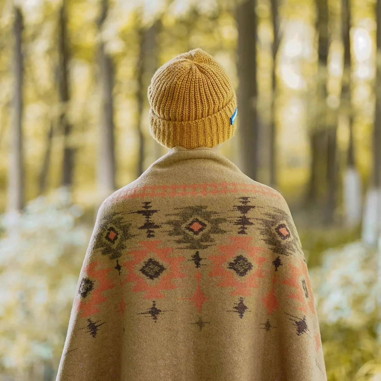 پتو پشمی مرینوس آکوشلا - 220x160 سانتی متر، گرم، ضخیم، قابل شستشو، مناسب تخت، مبل، کمپینگ، پتو مسافرتی برای تمام فصول، رنگ خاکی مایرز