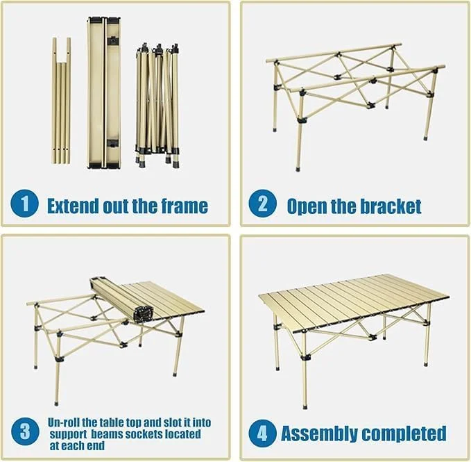 میز کمپینگ تاشو قابل حمل HALAYAYA، میز کمپینگ فوق سبک با کیف حمل، رویه تاشو برای پیک نیک، باربیکیو، پخت و پز، کمپینگ، ساحل (M(95 * 56 * 50CM)) میز کمپینگ تاشو قابل حمل HALAYAYA، میز کمپینگ فوق سبک با کیف حمل، رویه تاشو برای پیک نیک، باربیکیو، پخت و پز، کمپینگ، ساحل (M(95 * 56 * 50CM))