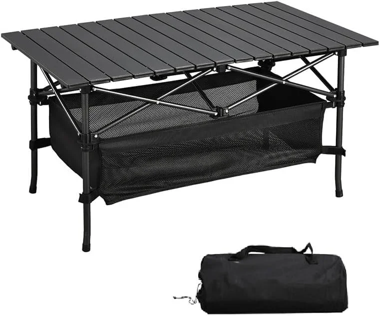 میز تاشو کمپینگ TAPIT، میز کمپینگ تاشو قابل حمل، میز آلومینیومی سبک وزن برای کمپینگ، پیاده روی، کوله گردی، پیک نیک در فضای باز (مشکی 95 * 55 * 50 سانتی متر) میز تاشو کمپینگ TAPIT، میز کمپینگ تاشو قابل حمل، میز آلومینیومی سبک وزن برای کمپینگ، پیاده روی، کوله گردی، پیک نیک در فضای باز (مشکی 95 * 55 * 50 سانتی متر)