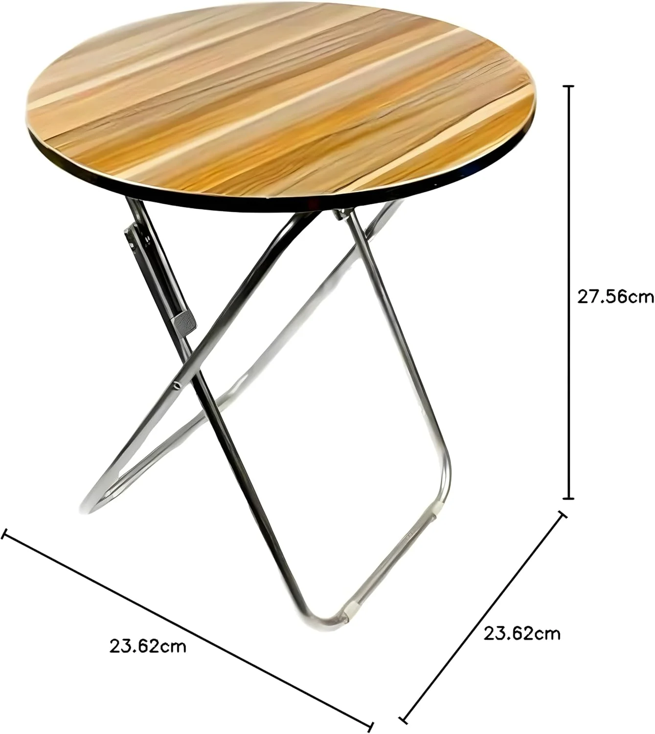 میز چوبی تاشو دایره ای با کیفیت عالی برای کمپینگ، میز تاشو گرد/مربع مناسب فضای باز، میز پیک نیک سبک و قابل حمل برای گردش، ساحل، پیک نیک، حیاط خلوت، باربیکیو و مهمانی (گرد)