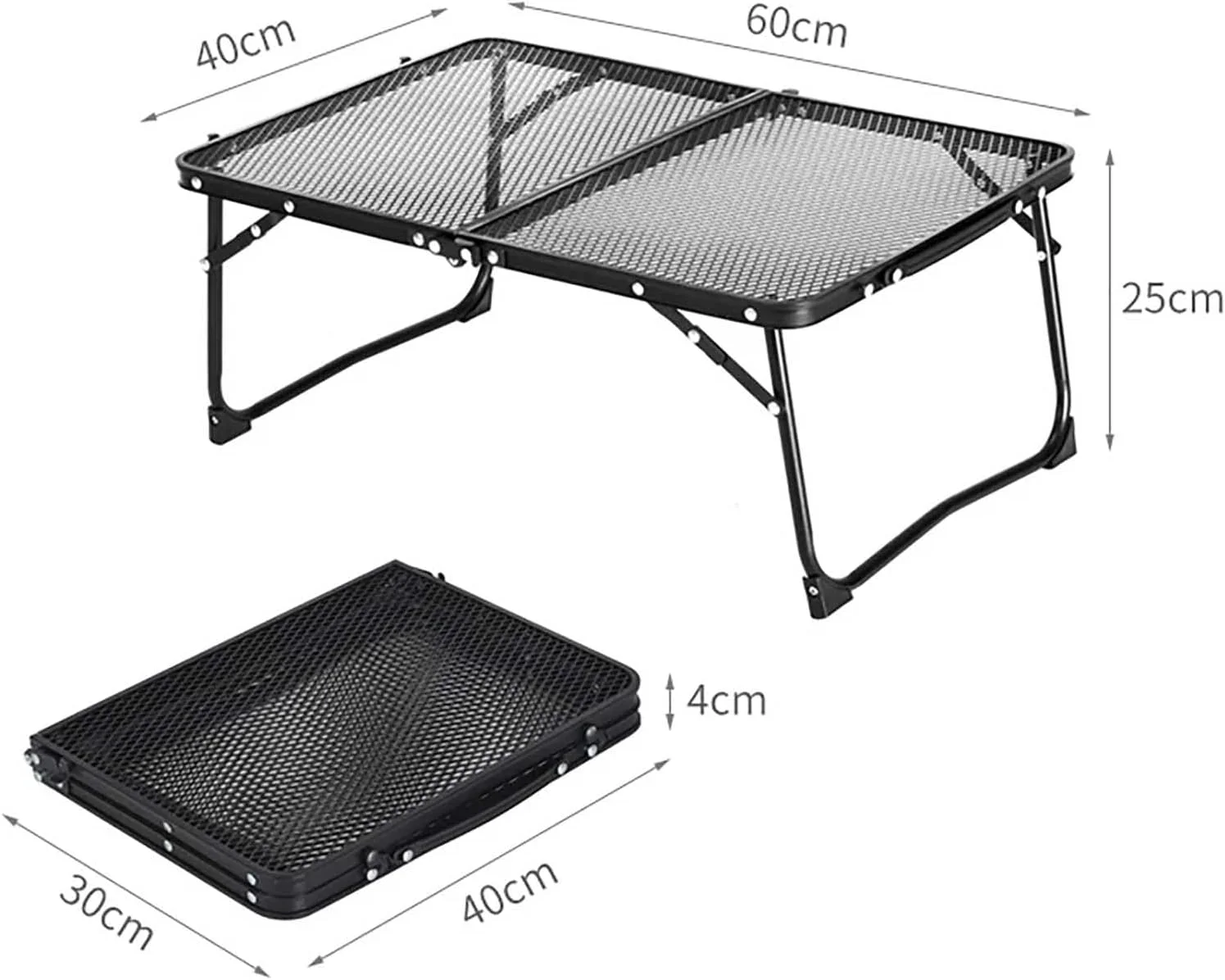 میز توری تاشو قابل حمل Emapoy، میز گریل آلومینیومی سبک وزن برای پیک نیک در فضای باز