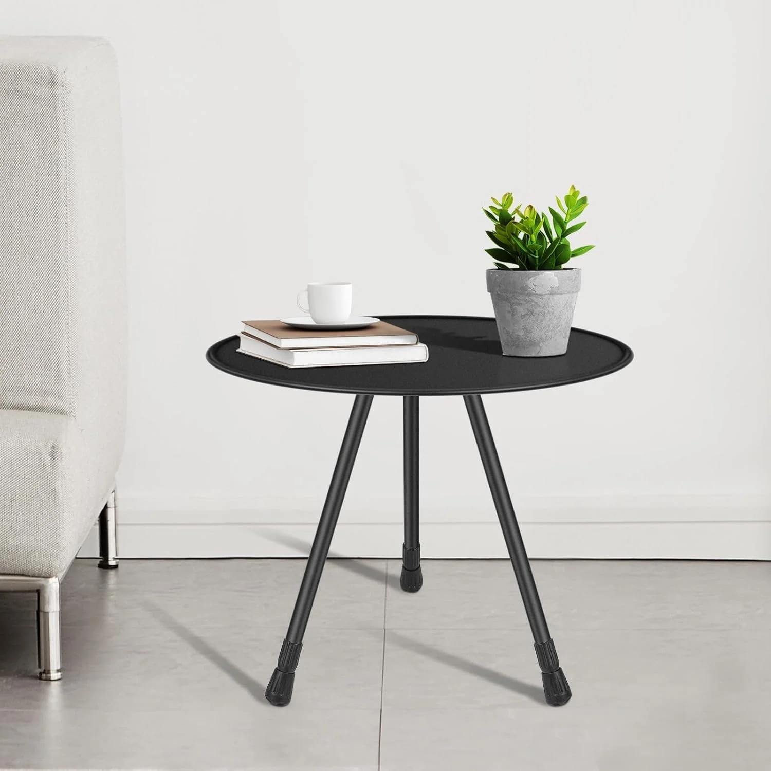 ZERIFAM Outdoor Folding Round Table,Camping Tables, Outdoor Adjustable Height Portable Picnic Camping Table with Adjustable Leg, Carrying Bag and Mesh Storage Organizer for Camping, Picnic, Beach, BBQ