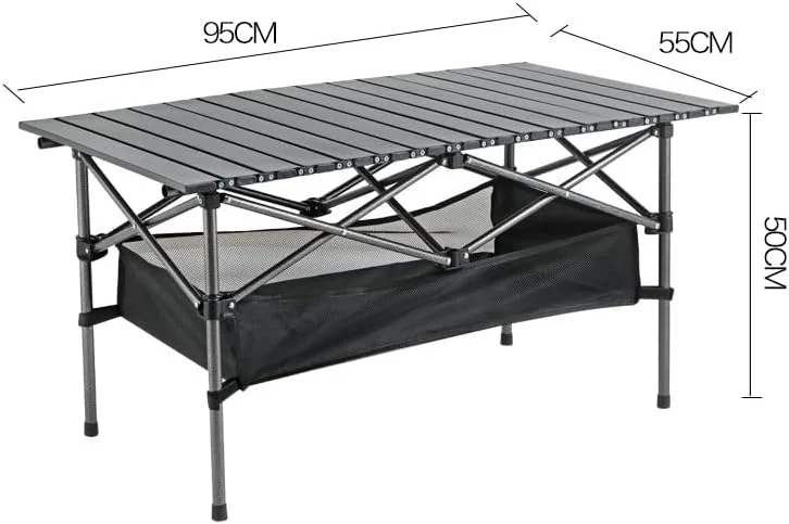 میز تاشو کمپینگ YHOME با کیف حمل، میز پیک نیک تاشو قابل حمل، میز ناهار خوری تاشو برای داخل خانه، فضای باز، کمپینگ، ساحل، حیاط خلوت، باربیکیو، مهمانی، پاسیو، پیک نیک