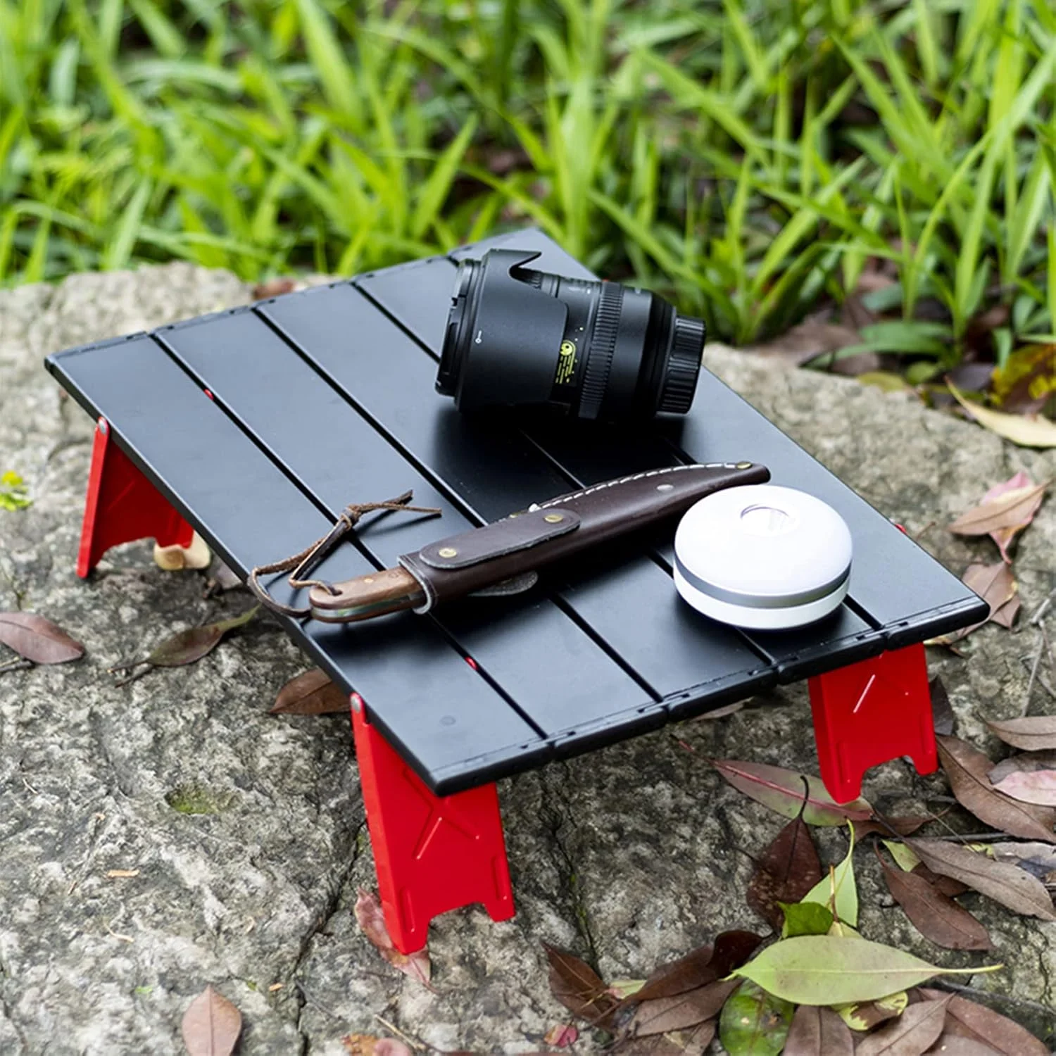 میز تاشو قابل حمل Conobo، مناسب کمپینگ، مبلمان فضای باز، میز تخت کامپیوتر، میز پیک نیک، آلیاژ آلومینیوم سبک و فوق العاده سبک