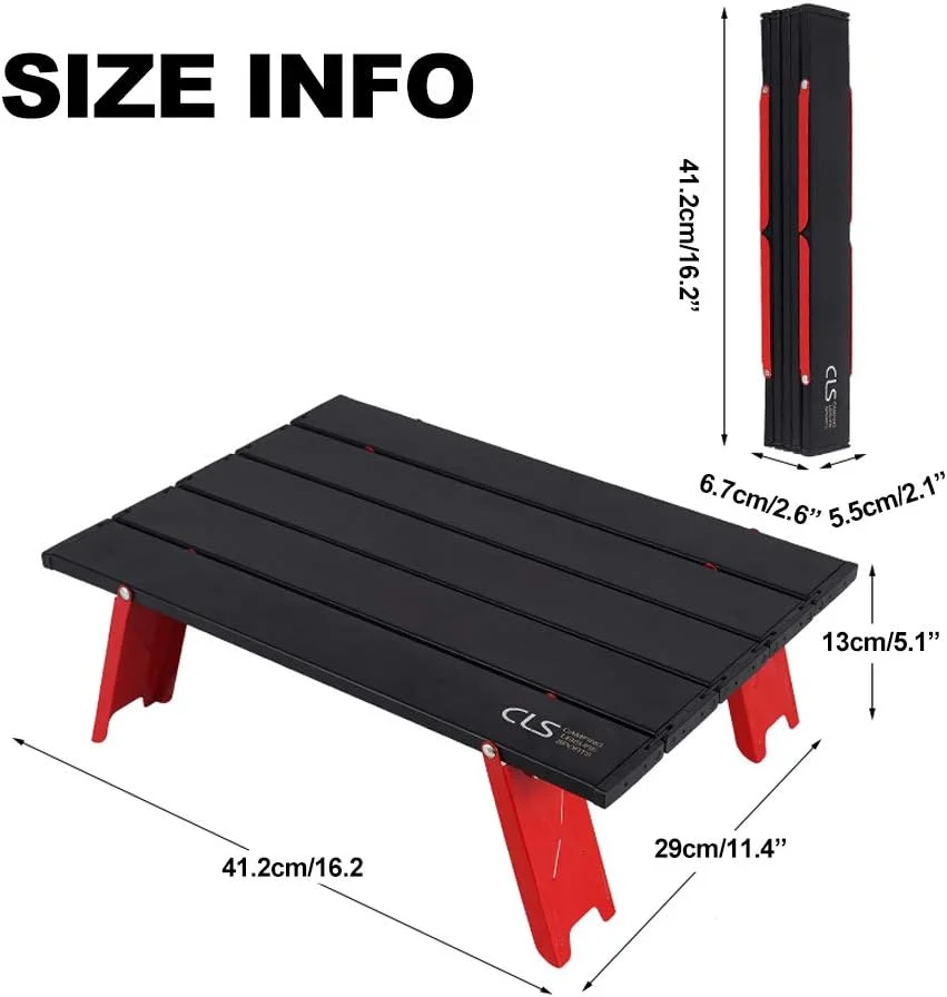 میز تاشو قابل حمل Conobo، مناسب کمپینگ، مبلمان فضای باز، میز تخت کامپیوتر، میز پیک نیک، آلیاژ آلومینیوم سبک و فوق العاده سبک