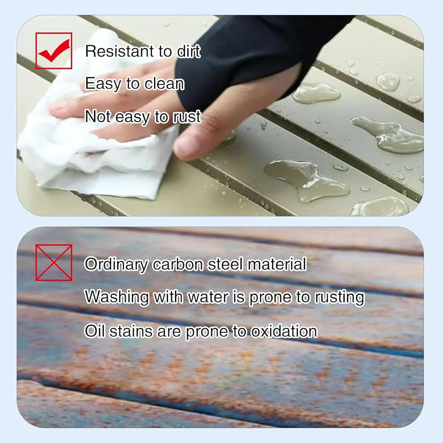 میز تاشو کمپینگ HEYInova، میز کمپینگ قابل حمل، قابل تنظیم، میز کمپ کوچک فوق سبک با کیف نگهداری برای پیک نیک کمپینگ در فضای باز، باربیکیو، ساحل (53 * 52 * 50 سانتی متر)