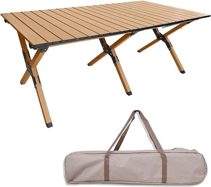 میز پیک نیک تاشو قابل حمل GGEROU با کیف حمل، میزهای تاشو کمپینگ، قاب آلومینیومی و میز چوبی، مناسب برای 4-6 نفر، برای باربیکیو، پیک نیک، کمپ، مسافرت، ساحل، پاسیو، باغ، 23 * 45 اینچ (B) میز پیک نیک تاشو قابل حمل GGEROU با کیف حمل، میزهای تاشو کمپینگ، قاب آلومینیومی و میز چوبی، مناسب برای 4-6 نفر، برای باربیکیو، پیک نیک، کمپ، مسافرت، ساحل، پاسیو، باغ، 23 * 45 اینچ (B)