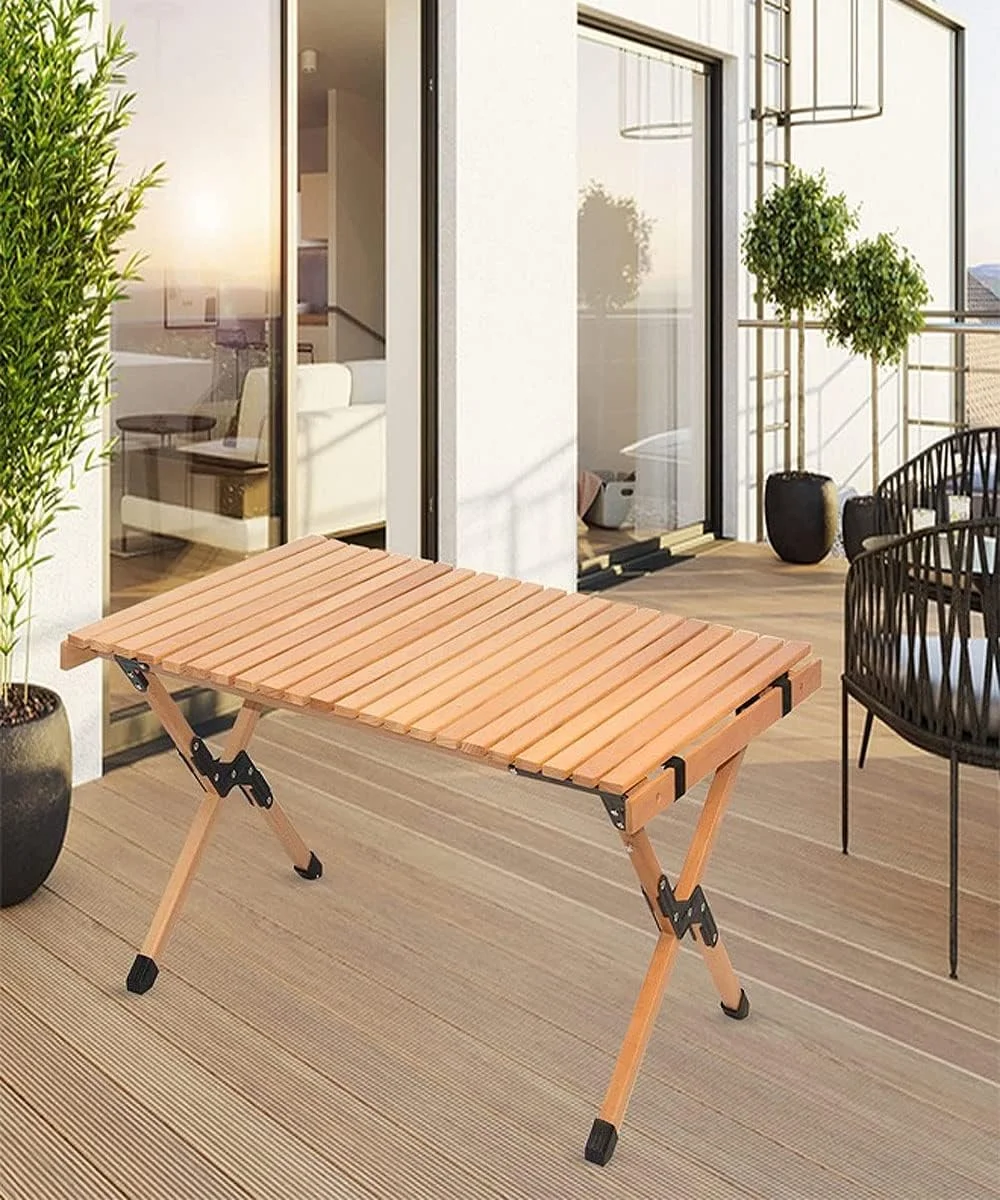 میز تاشو کمپینگ C&C Home، میز پیک نیک تاشو کم ارتفاع قابل حمل برای فضای باز و داخل خانه، میز رول کیک در یک کیف برای پیک نیک، کمپینگ، مسافرت، ساحل، پاسیو، باربیکیو باغی، رنگ چوب اصلی میز تاشو کمپینگ C&C Home، میز پیک نیک تاشو کم ارتفاع قابل حمل برای فضای باز و داخل خانه، میز رول کیک در یک کیف برای پیک نیک، کمپینگ، مسافرت، ساحل، پاسیو، باربیکیو باغی، رنگ چوب اصلی