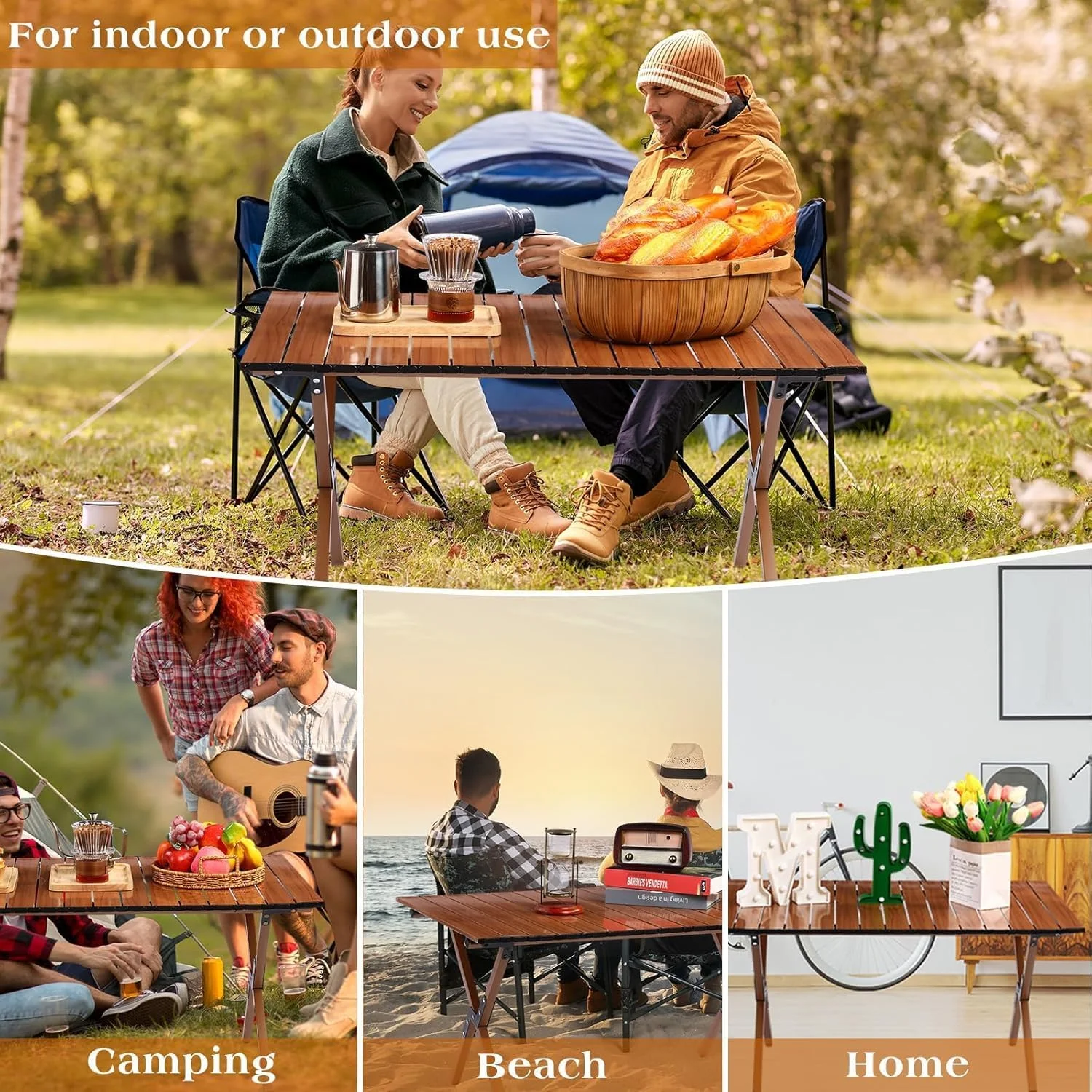 میز پیک نیک تاشو قابل حمل GGEROU با کیف حمل، میزهای تاشو کمپینگ، قاب آلومینیومی و میز چوبی، مناسب برای 4-6 نفر، برای باربیکیو، پیک نیک، کمپ، مسافرت، ساحل، پاسیو، باغ، 23 * 45 اینچ (B) میز پیک نیک تاشو قابل حمل GGEROU با کیف حمل، میزهای تاشو کمپینگ، قاب آلومینیومی و میز چوبی، مناسب برای 4-6 نفر، برای باربیکیو، پیک نیک، کمپ، مسافرت، ساحل، پاسیو، باغ، 23 * 45 اینچ (B)