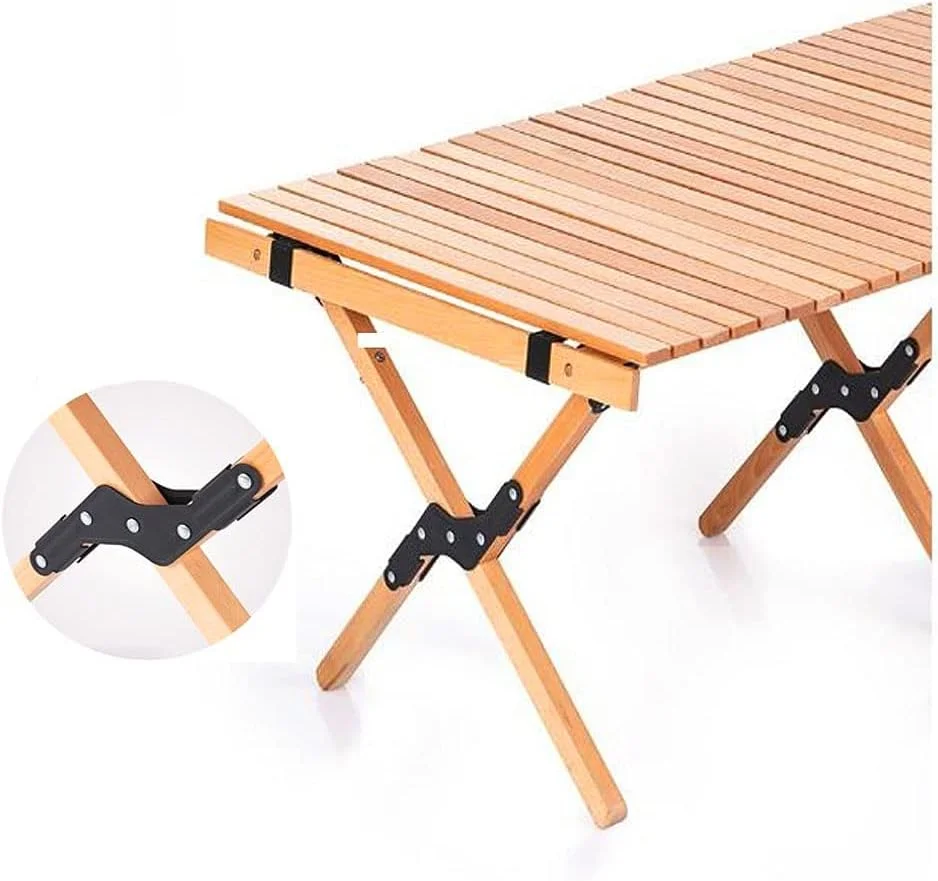 میز تاشو کمپینگ C&C Home، میز پیک نیک تاشو کم ارتفاع قابل حمل برای فضای باز و داخل خانه، میز رول کیک در یک کیف برای پیک نیک، کمپینگ، مسافرت، ساحل، پاسیو، باربیکیو باغی، رنگ چوب اصلی