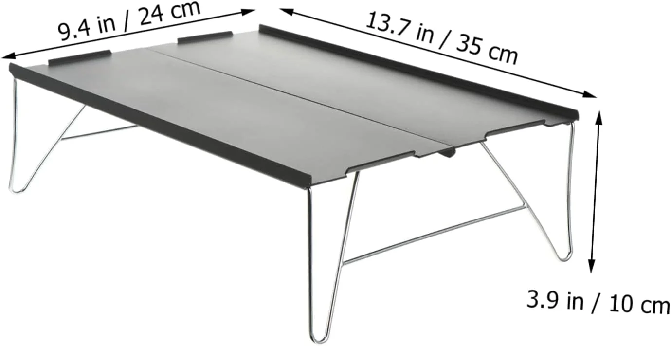 میز تاشو آلومینیومی SUPVOX، میز قهوه خوری کوچک، میز تاشو کمپینگ، میز پیک نیک تاشو، میز کمپینگ تاشو، مینی گریل، میز فضای باز، گریل باربیکیو، آلیاژ آلومینیوم، اتاق اسباب بازی، قابل حمل