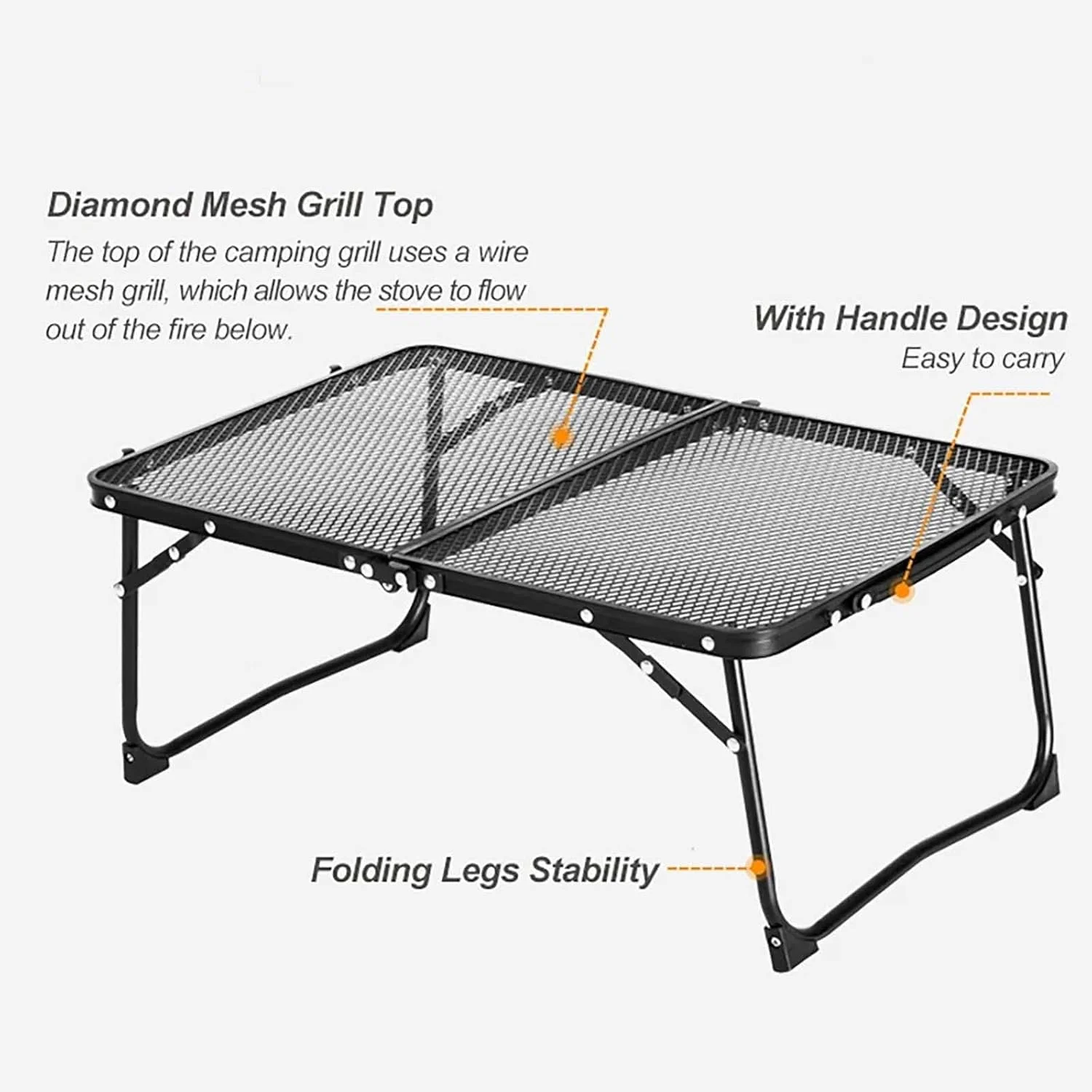 میز توری تاشو قابل حمل Emapoy، میز گریل آلومینیومی سبک وزن برای پیک نیک در فضای باز میز توری تاشو قابل حمل Emapoy، میز گریل آلومینیومی سبک وزن برای پیک نیک در فضای باز
