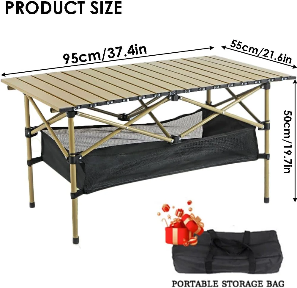 میز کمپینگ STAYOUNG - میز تاشو آلومینیومی مناسب پیک نیک، باربیکیو، مهمانی، حیاط خلوت و ساحل (95 * 55 * 50 سانتی متر، زرد) میز کمپینگ STAYOUNG - میز تاشو آلومینیومی مناسب پیک نیک، باربیکیو، مهمانی، حیاط خلوت و ساحل (95 * 55 * 50 سانتی متر، زرد)