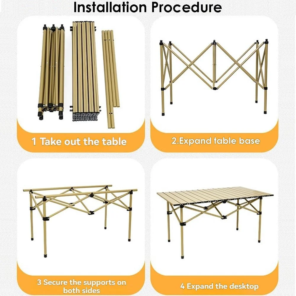 میز کمپینگ STAYOUNG - میز تاشو آلومینیومی مناسب پیک نیک، باربیکیو، مهمانی، حیاط خلوت، ساحل (150 * 55 * 50 سانتی متر، زرد) میز کمپینگ STAYOUNG - میز تاشو آلومینیومی مناسب پیک نیک، باربیکیو، مهمانی، حیاط خلوت، ساحل (150 * 55 * 50 سانتی متر، زرد)