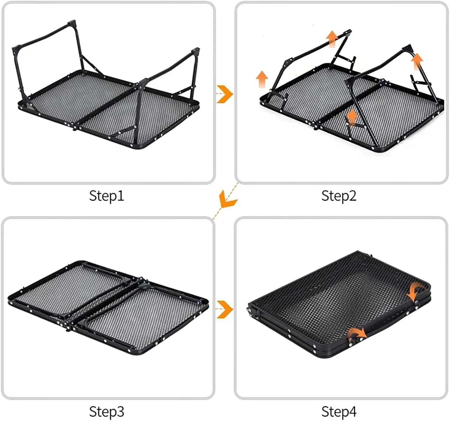 میز توری تاشو قابل حمل Emapoy، میز گریل آلومینیومی سبک وزن برای پیک نیک در فضای باز میز توری تاشو قابل حمل Emapoy، میز گریل آلومینیومی سبک وزن برای پیک نیک در فضای باز