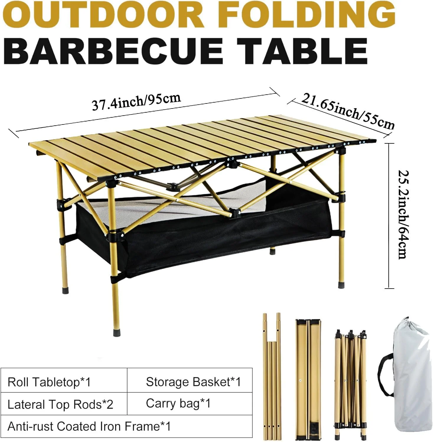 میز تاشو کمپینگ 95 * 55 * 50 سانتیمتری، میز پیکنیک کمپینگ قابل حمل، میز ساحلی تاشو آلومینیومی فوق سبک با کیف حمل، مناسب برای فضای باز، پیکنیک، آشپزی، ساحل، پیادهروی، ماهیگیری (بژ) میز تاشو کمپینگ 95 * 55 * 50 سانتیمتری، میز پیکنیک کمپینگ قابل حمل، میز ساحلی تاشو آلومینیومی فوق سبک با کیف حمل، مناسب برای فضای باز، پیکنیک، آشپزی، ساحل، پیادهروی، ماهیگیری (بژ)