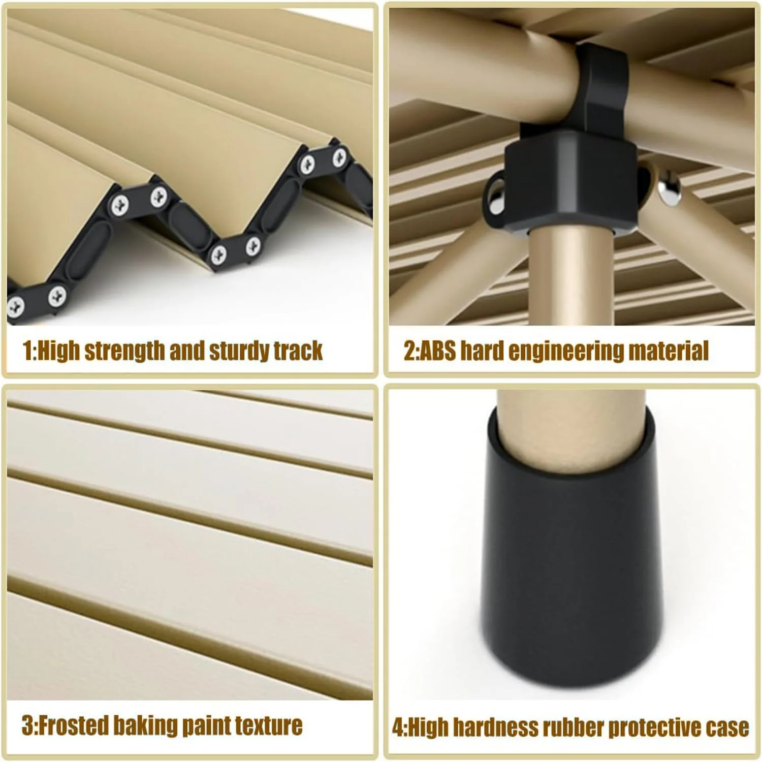 میز تاشو آلومینیومی فوق سبک برای کمپینگ - میز قابل حمل تاشو جمع و جور با کیف حمل برای پیک نیک، باربیکیو، ساحل و ماهیگیری (بژ) میز تاشو آلومینیومی فوق سبک برای کمپینگ - میز قابل حمل تاشو جمع و جور با کیف حمل برای پیک نیک، باربیکیو، ساحل و ماهیگیری (بژ)