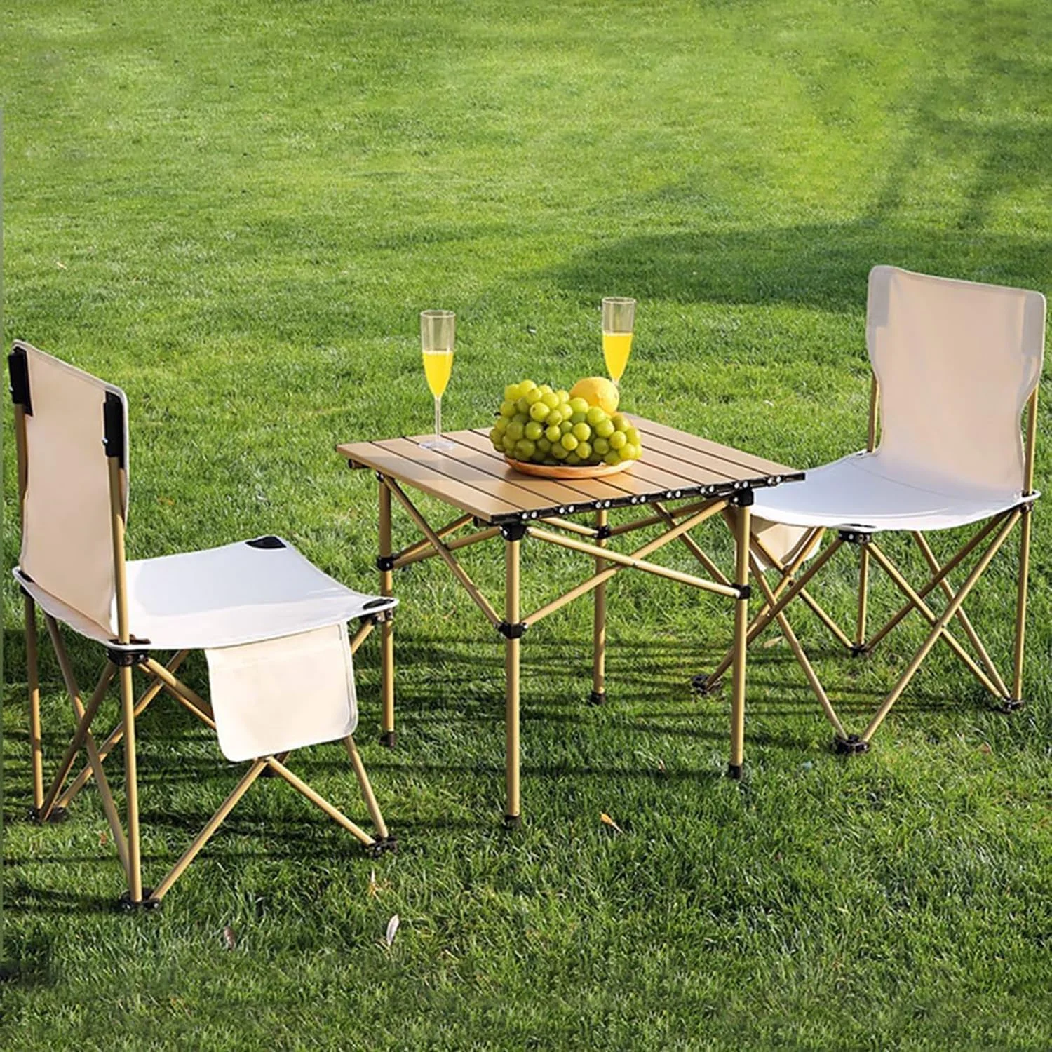 میز تاشو آلومینیومی فوق سبک برای کمپینگ - میز قابل حمل تاشو جمع و جور با کیف حمل برای پیک نیک، باربیکیو، ساحل و ماهیگیری (بژ) میز تاشو آلومینیومی فوق سبک برای کمپینگ - میز قابل حمل تاشو جمع و جور با کیف حمل برای پیک نیک، باربیکیو، ساحل و ماهیگیری (بژ)