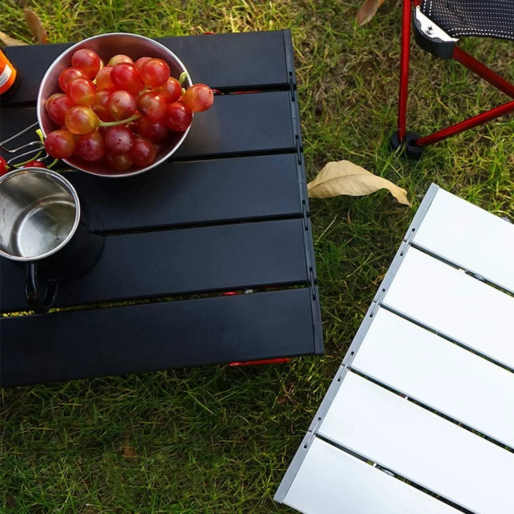 میز تاشو کمپینگ یوروتن، میز پیک نیک ساحلی آلومینیومی فوق سبک قابل حمل در فضای باز به همراه کیف حمل میز تاشو کمپینگ یوروتن، میز پیک نیک ساحلی آلومینیومی فوق سبک قابل حمل در فضای باز به همراه کیف حمل