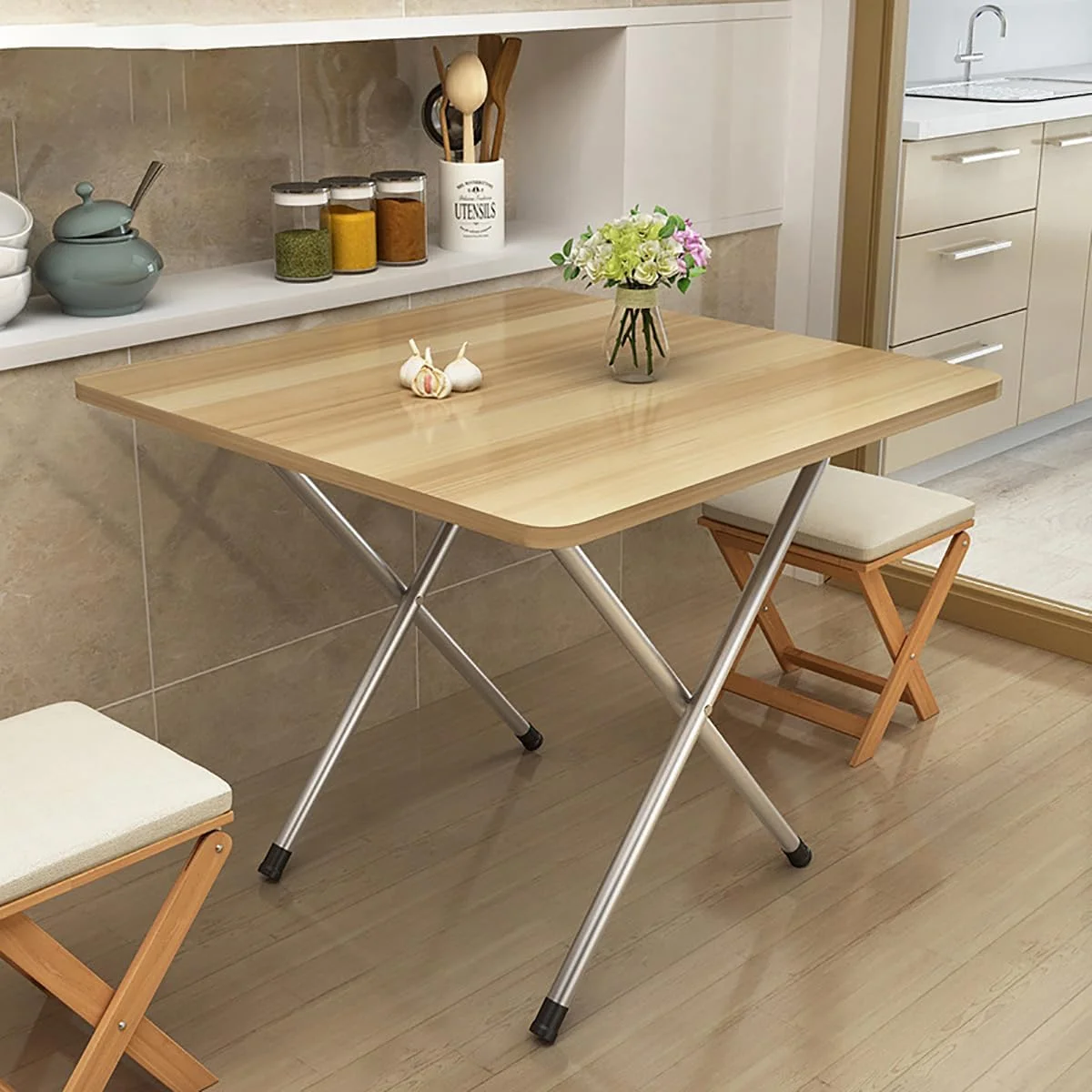 میز مربع چوبی AUTOYSUR، میز تاشو چند منظوره با پایه فلزی X شکل، میز کمپینگ قابل حمل، میز غذاخوری، باغ، پیک نیک، میز قهوه خوری 60x60 سانتی متر (گردویی) میز مربع چوبی AUTOYSUR، میز تاشو چند منظوره با پایه فلزی X شکل، میز کمپینگ قابل حمل، میز غذاخوری، باغ، پیک نیک، میز قهوه خوری 60x60 سانتی متر (گردویی)