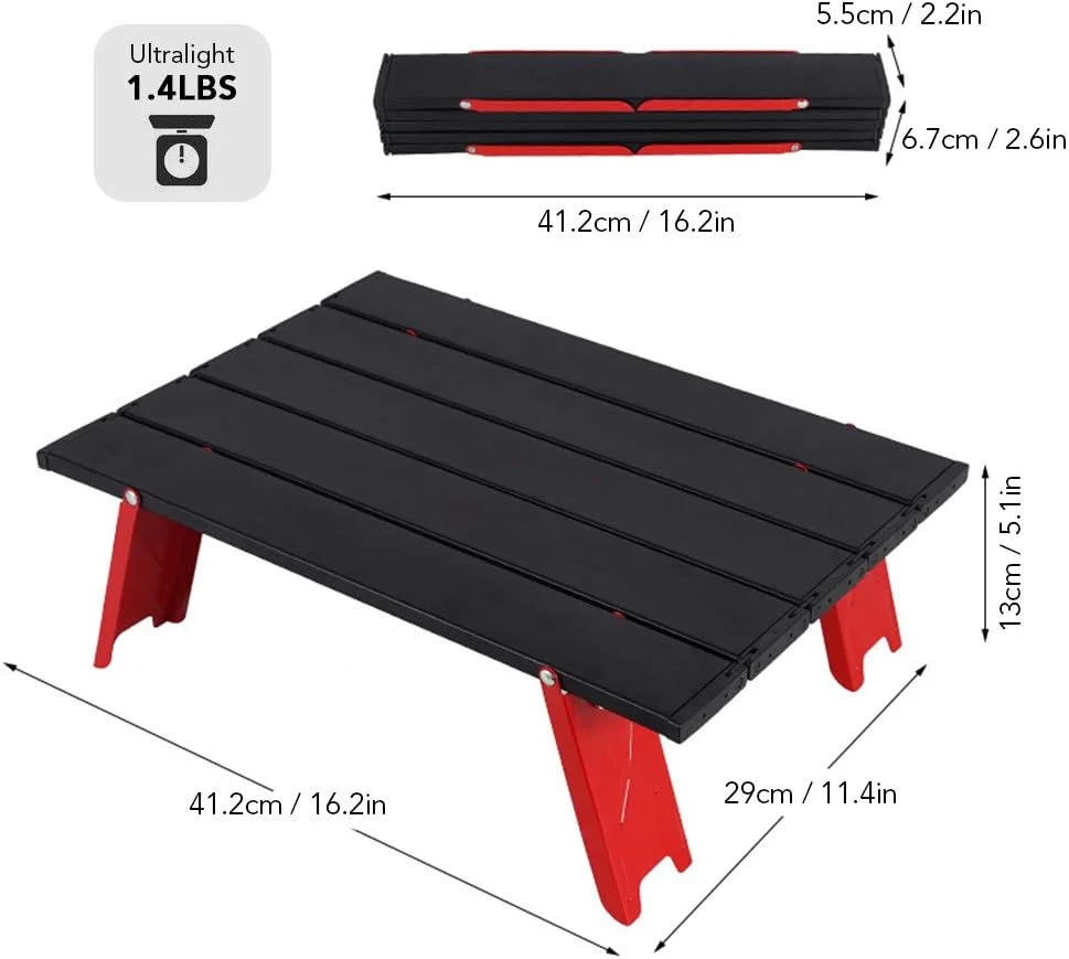 میز تاشو کمپینگ یوروتن، میز پیک نیک ساحلی آلومینیومی فوق سبک قابل حمل در فضای باز به همراه کیف حمل میز تاشو کمپینگ یوروتن، میز پیک نیک ساحلی آلومینیومی فوق سبک قابل حمل در فضای باز به همراه کیف حمل