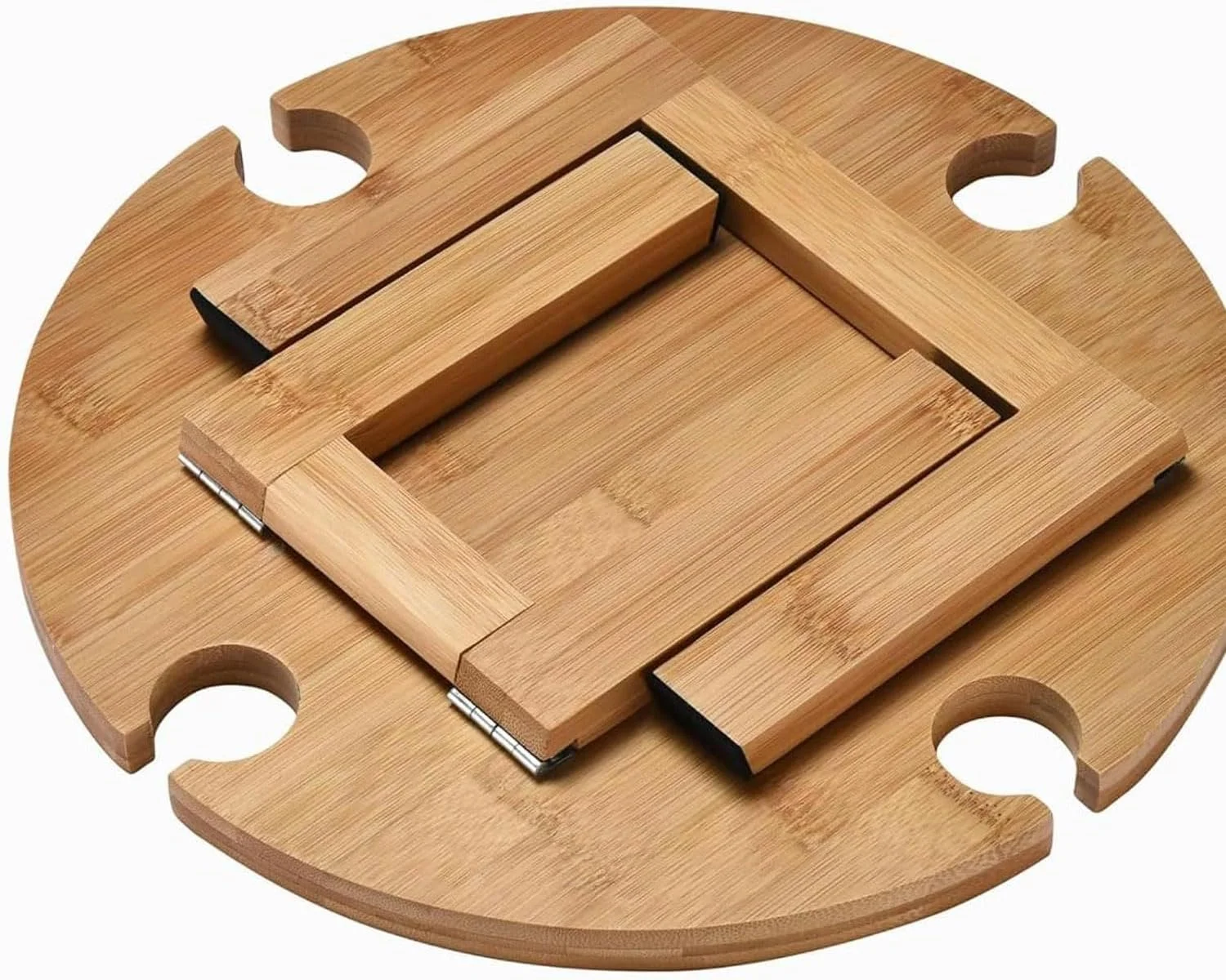 میز پیک نیک تاشو فضای باز EOPTIFY، میز چوبی کوچک ساحلی قابل حمل با جداکننده و 4 جای لیوان شراب، میز برای باغ، کمپینگ، مهمانی، ساحل، شام در فضای باز، میز چوبی با پایه های تاشو میز پیک نیک تاشو فضای باز EOPTIFY، میز چوبی کوچک ساحلی قابل حمل با جداکننده و 4 جای لیوان شراب، میز برای باغ، کمپینگ، مهمانی، ساحل، شام در فضای باز، میز چوبی با پایه های تاشو