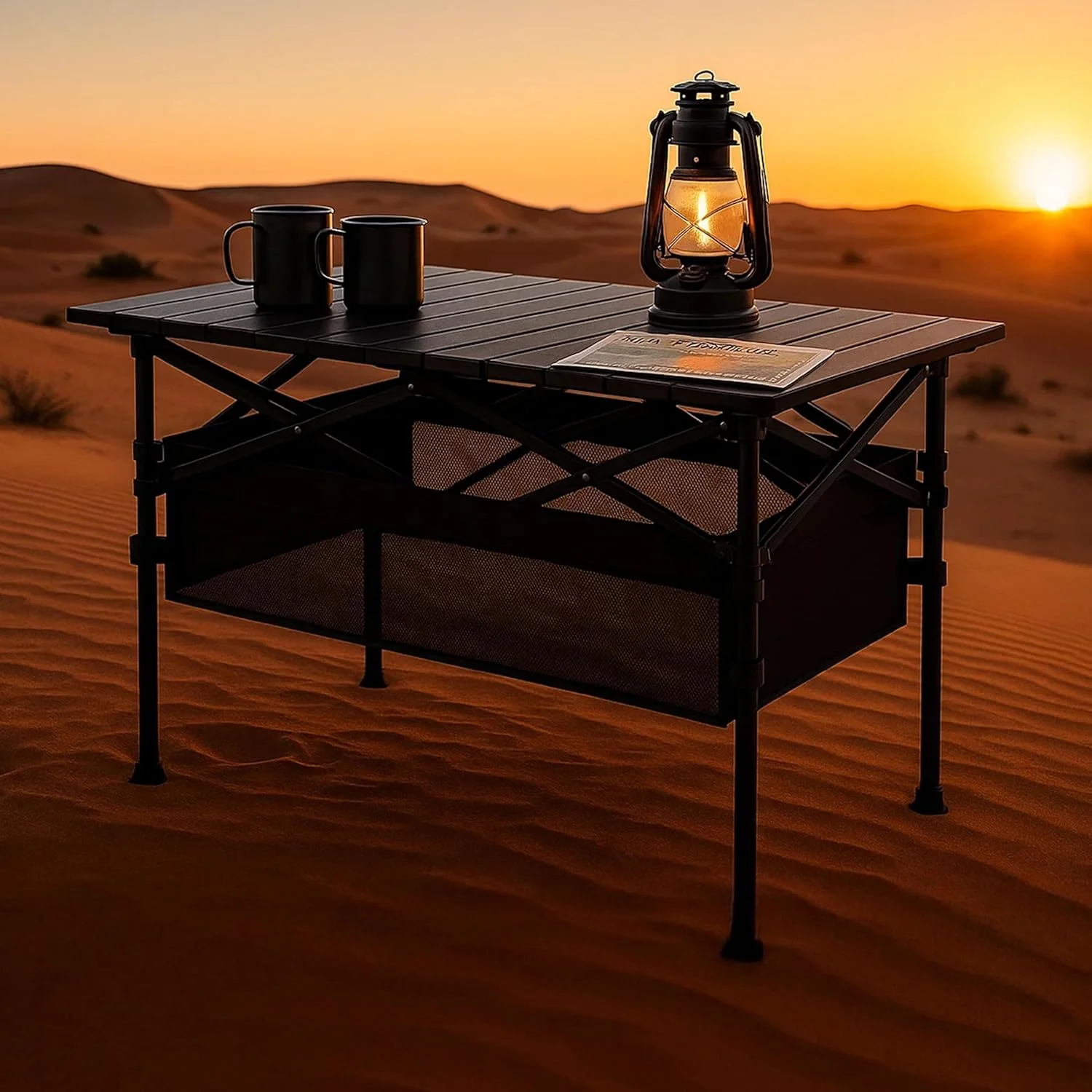 میز تاشو آلومینیومی کمپینگ Eoptify، میز کمپینگ تاشو با ارتفاع قابل تنظیم، میز سبک وزن برای کمپینگ، پیک نیک، باربیکیو، ساحل، مهمانی، میز قابل حمل با توری ذخیره سازی و کیف حمل میز تاشو آلومینیومی کمپینگ Eoptify، میز کمپینگ تاشو با ارتفاع قابل تنظیم، میز سبک وزن برای کمپینگ، پیک نیک، باربیکیو، ساحل، مهمانی، میز قابل حمل با توری ذخیره سازی و کیف حمل