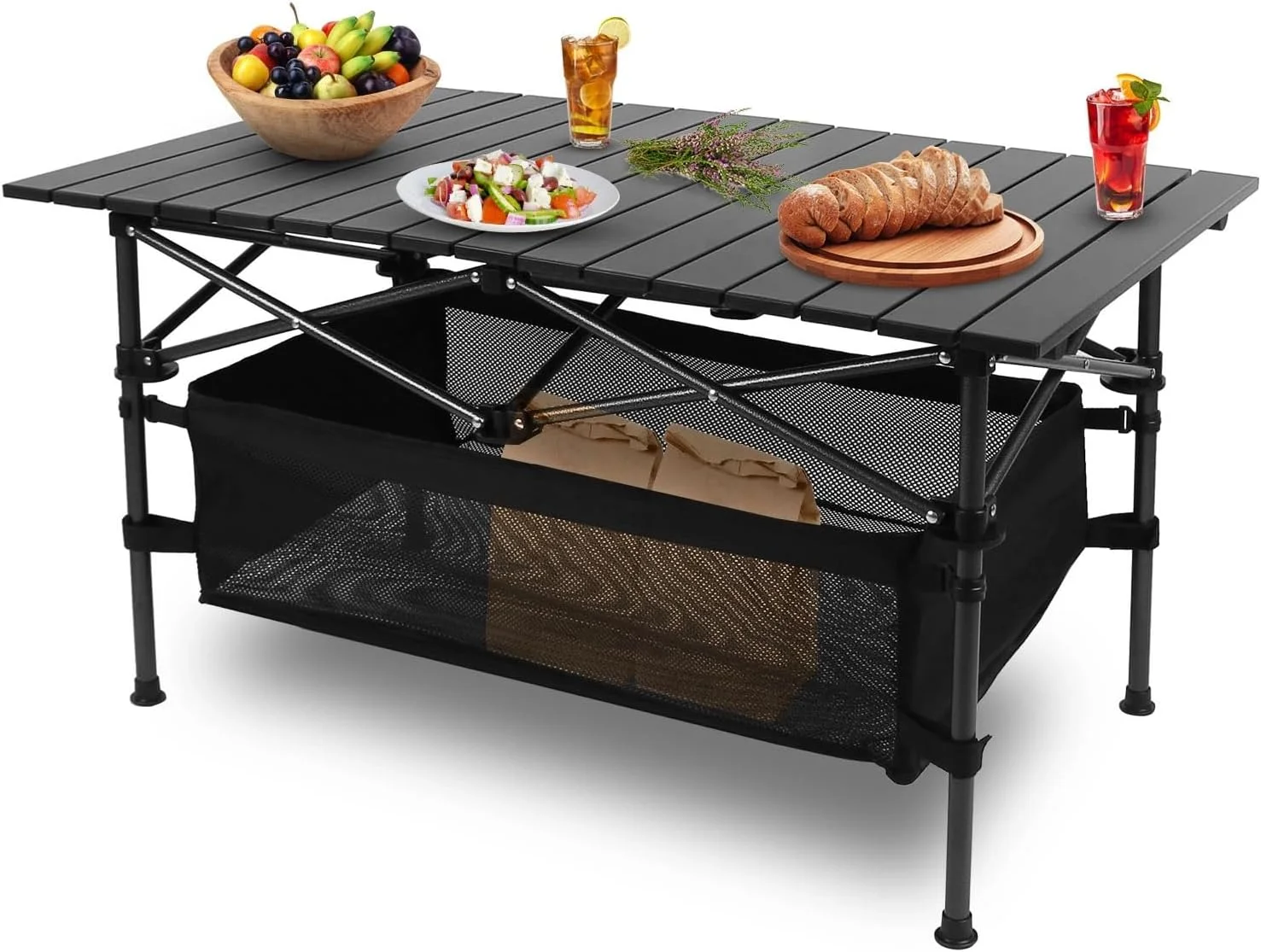 میز تاشو آلومینیومی کمپینگ Eoptify، میز کمپینگ تاشو با ارتفاع قابل تنظیم، میز سبک وزن برای کمپینگ، پیک نیک، باربیکیو، ساحل، مهمانی، میز قابل حمل با توری ذخیره سازی و کیف حمل میز تاشو آلومینیومی کمپینگ Eoptify، میز کمپینگ تاشو با ارتفاع قابل تنظیم، میز سبک وزن برای کمپینگ، پیک نیک، باربیکیو، ساحل، مهمانی، میز قابل حمل با توری ذخیره سازی و کیف حمل