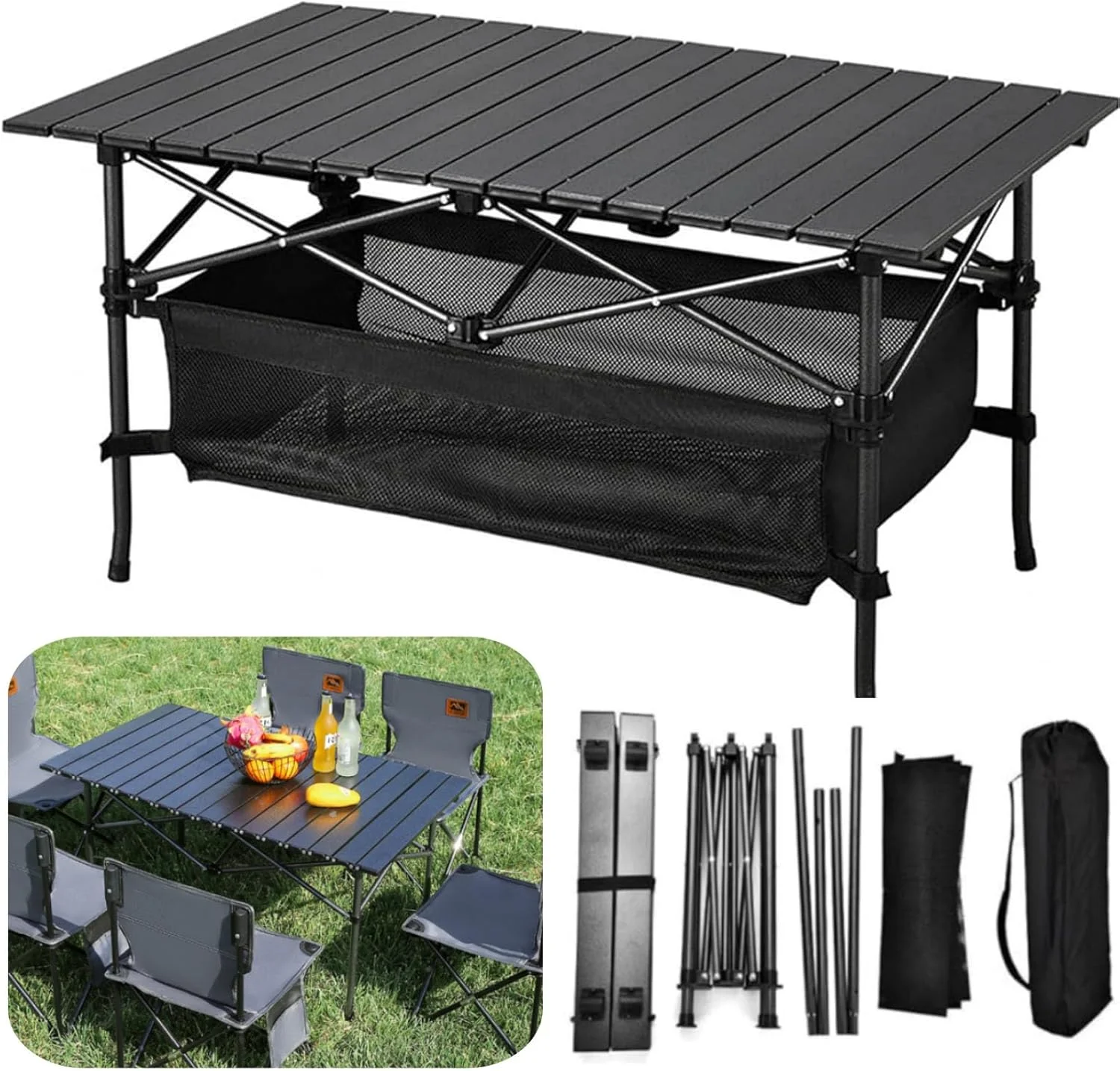 میز تاشو کمپینگ YHOME با کیف حمل، میز پیک نیک قابل حمل تاشو، میز ناهار خوری تاشو برای داخل خانه، فضای باز، کمپینگ، ساحل، حیاط خلوت، باربیکیو، مهمانی، پاسیو، پیک نیک میز تاشو کمپینگ YHOME با کیف حمل، میز پیک نیک قابل حمل تاشو، میز ناهار خوری تاشو برای داخل خانه، فضای باز، کمپینگ، ساحل، حیاط خلوت، باربیکیو، مهمانی، پاسیو، پیک نیک