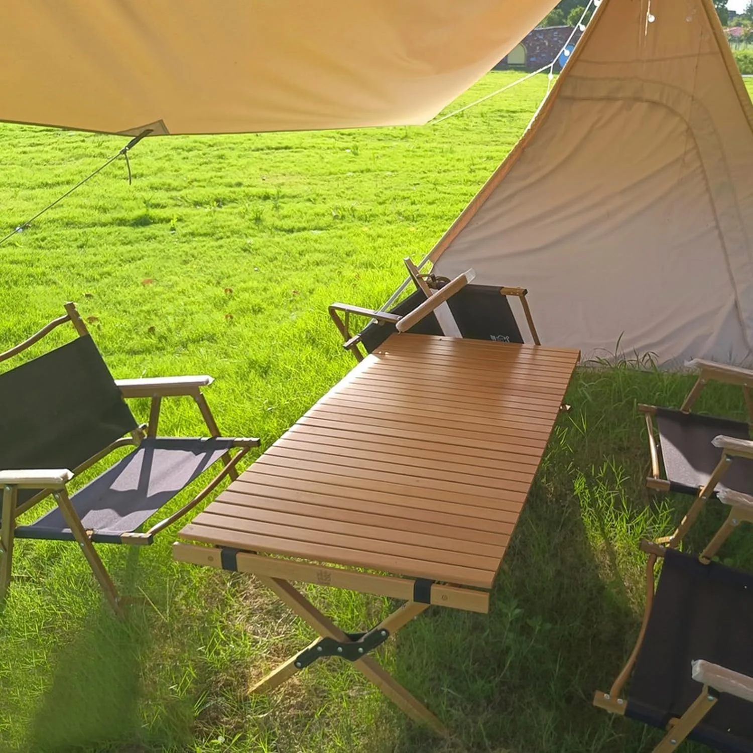 میز تاشو بزرگ کمپینگ STAYOUNG، 115x60 سانتی متر، میز رول آپ قابل حمل با کیف حمل، قاب آلومینیومی سبک وزن برای پیک نیک در فضای باز، باربیکیو، ساحل، حیاط خلوت (قهوه ای) میز تاشو بزرگ کمپینگ STAYOUNG، 115x60 سانتی متر، میز رول آپ قابل حمل با کیف حمل، قاب آلومینیومی سبک وزن برای پیک نیک در فضای باز، باربیکیو، ساحل، حیاط خلوت (قهوه ای)