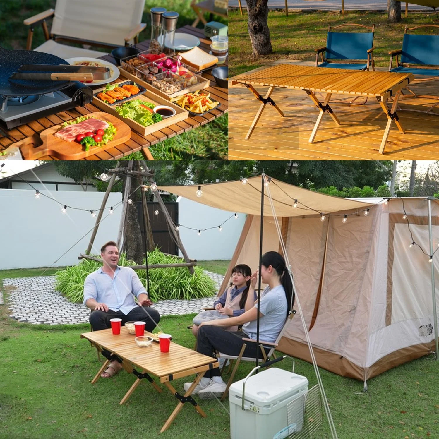 میز تاشو بزرگ کمپینگ STAYOUNG، 115x60 سانتی متر، میز رول آپ قابل حمل با کیف حمل، قاب آلومینیومی سبک وزن برای پیک نیک در فضای باز، باربیکیو، ساحل، حیاط خلوت (قهوه ای) میز تاشو بزرگ کمپینگ STAYOUNG، 115x60 سانتی متر، میز رول آپ قابل حمل با کیف حمل، قاب آلومینیومی سبک وزن برای پیک نیک در فضای باز، باربیکیو، ساحل، حیاط خلوت (قهوه ای)