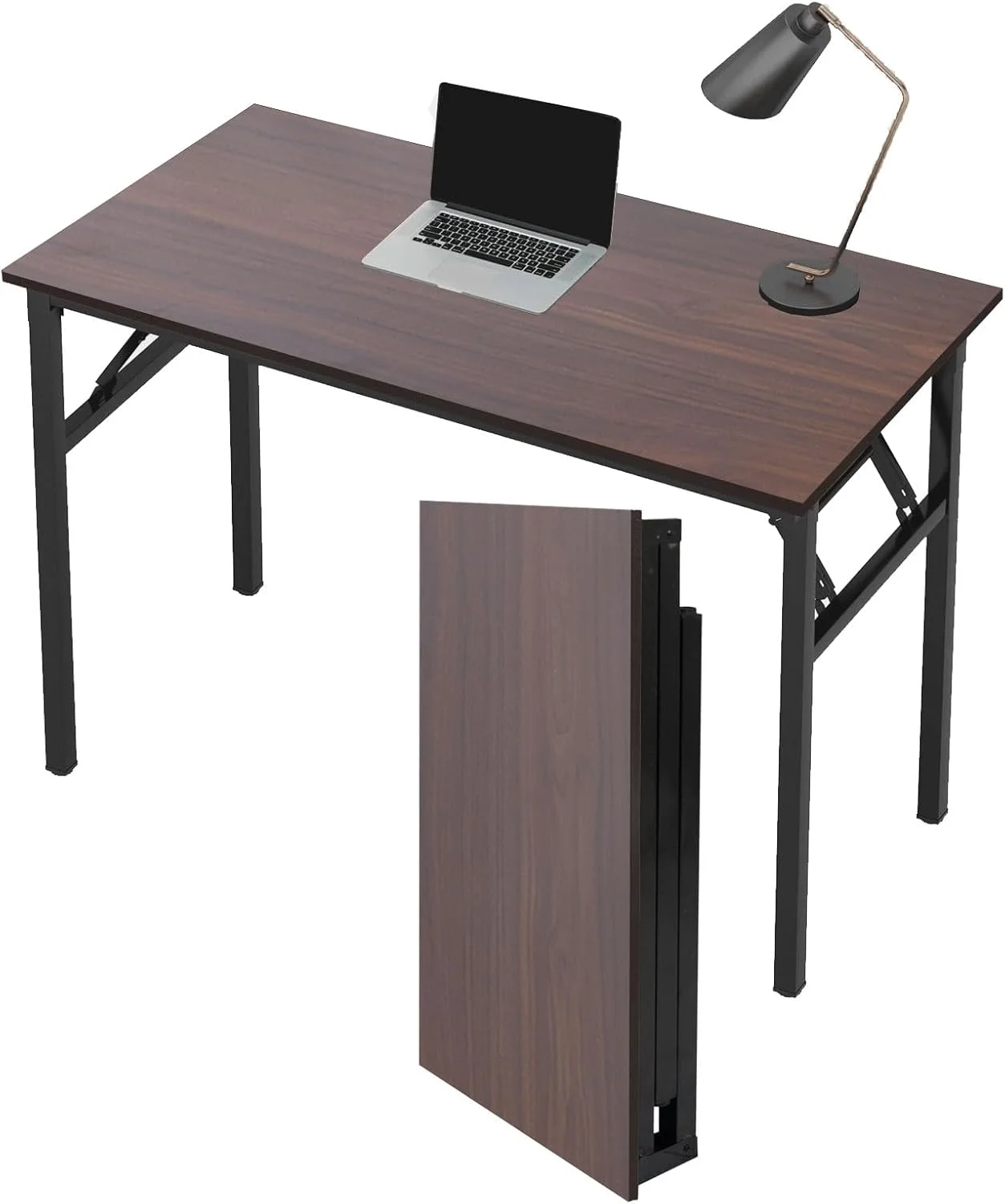 میز تاشو برای فضاهای کوچک، میز قابل حمل چند منظوره برای خانه، دفتر، کامپیوتر، کمپینگ در فضای باز، باغ، پیک نیک، قهوه، باربیکیو (قهوه ای، 80 * 40 * 75 سانتی متر)