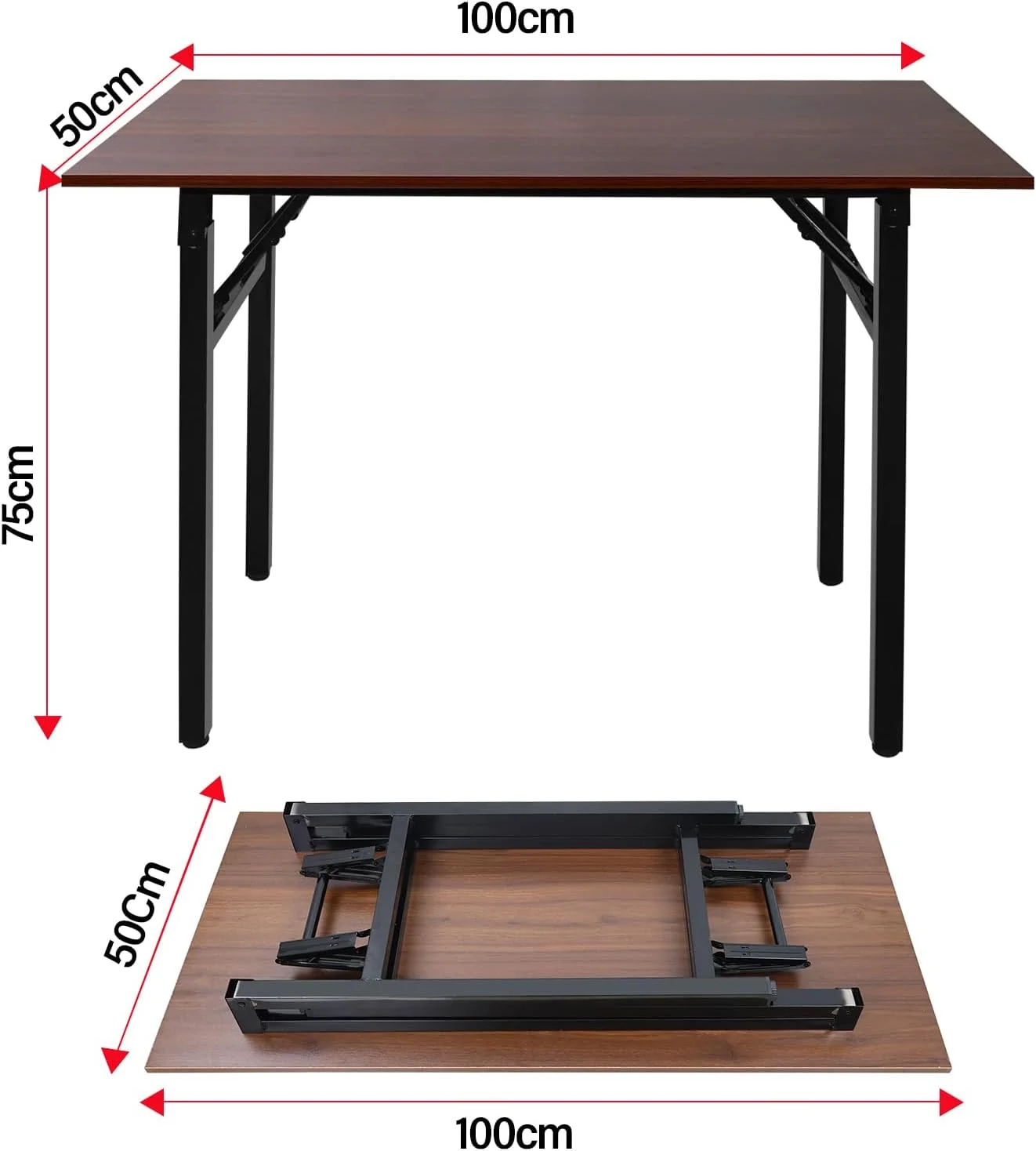 میز تاشو قابل تنظیم MEISHIDA بدون نیاز به نصب، میز کامپیوتر قابل حمل و جمع و جور گردویی، میز اداری برای خانه، دفتر، مطالعه، غذاخوری، کمپینگ، پیک نیک و BBQ (قهوه ای، 100 * 50 * 75 سانتی متر) میز تاشو قابل تنظیم MEISHIDA بدون نیاز به نصب، میز کامپیوتر قابل حمل و جمع و جور گردویی، میز اداری برای خانه، دفتر، مطالعه، غذاخوری، کمپینگ، پیک نیک و BBQ (قهوه ای، 100 * 50 * 75 سانتی متر)