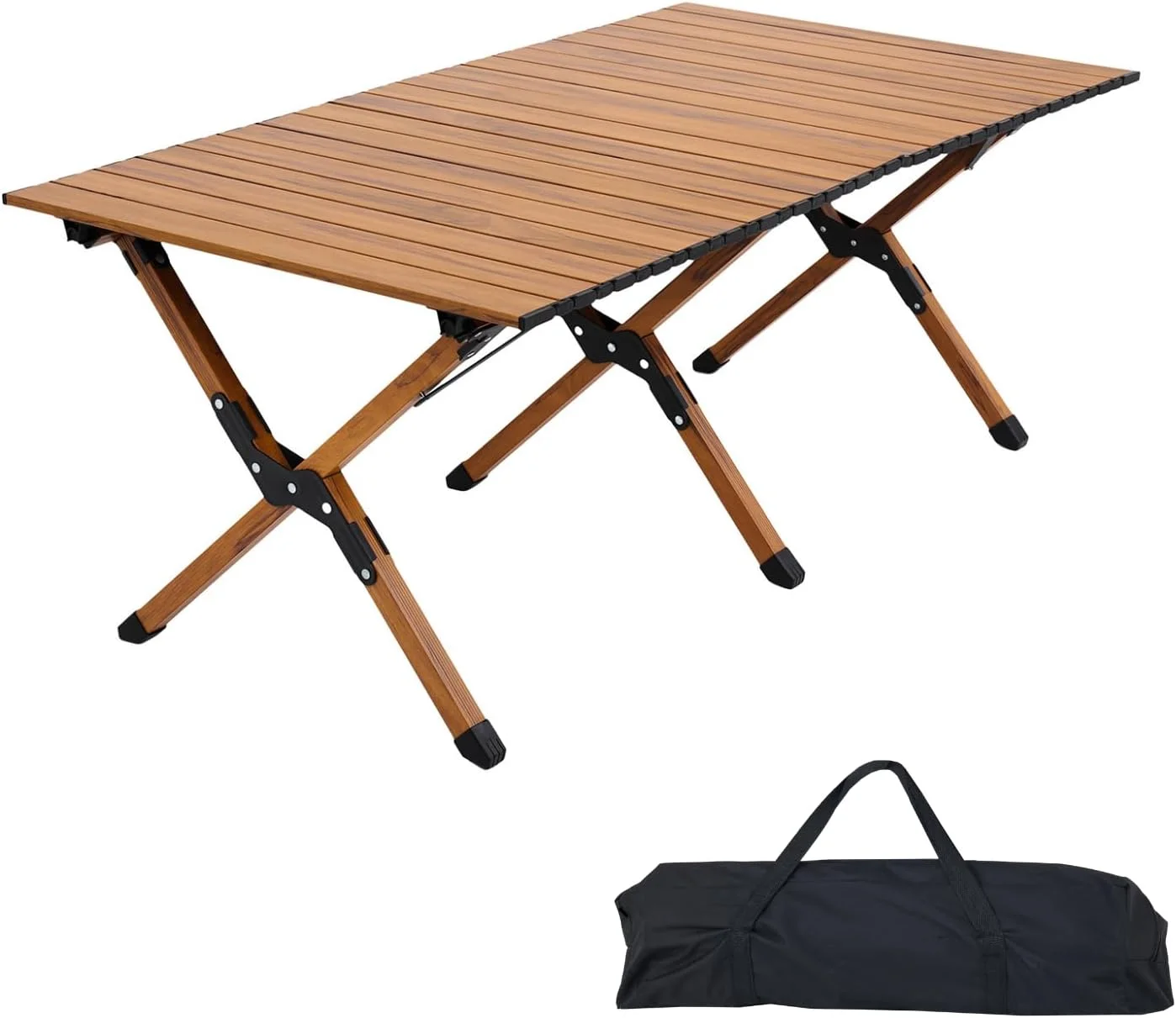 میز تاشو آلومینیومی رولی - مقاوم و قابل حمل برای پیک نیک، کمپینگ، ساحل، باغ، رویدادهای فضای باز - میز ناهار خوری تاشو سبک وزن با کیف حمل - سایز 120 x 60 سانتی متر، ارتفاع: 54 - قهوه ای میز تاشو آلومینیومی رولی - مقاوم و قابل حمل برای پیک نیک، کمپینگ، ساحل، باغ، رویدادهای فضای باز - میز ناهار خوری تاشو سبک وزن با کیف حمل - سایز 120 x 60 سانتی متر، ارتفاع: 54 - قهوه ای