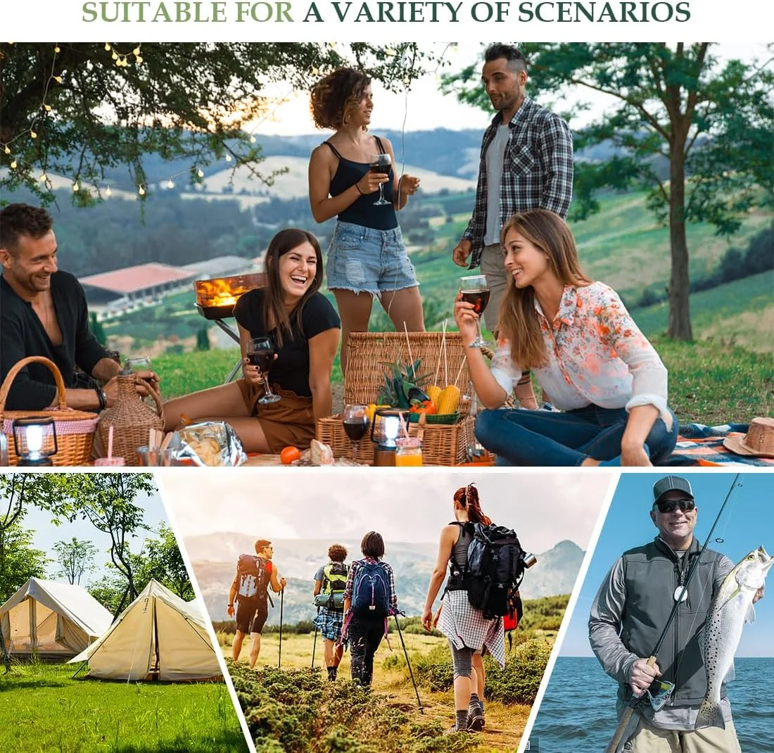 ست میز تاشو کمپینگ سولرکنم، سبک وزن، میز رول آپ تاشو آلومینیومی با کیف حمل مناسب، مناسب برای داخل خانه، خارج از خانه، کمپینگ، مهمانی، پیک نیک (1 * میز و 2 * صندلی)