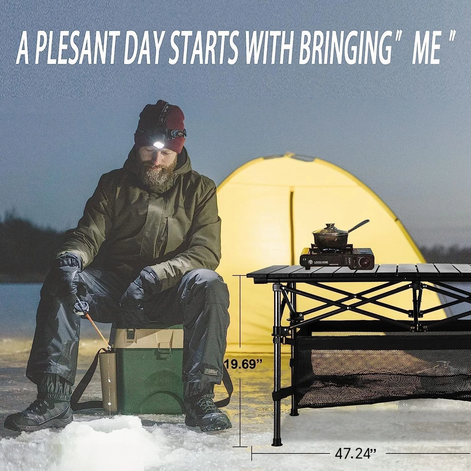 میز تاشو سبک وزن ORCHID M® مناسب کمپینگ، میز آلومینیومی تاشو با کیف حمل آسان برای استفاده در فضای داخلی، خارجی، کمپینگ، حیاط خلوت، باربیکیو، مهمانی، پاسیو، ساحل و پیک نیک