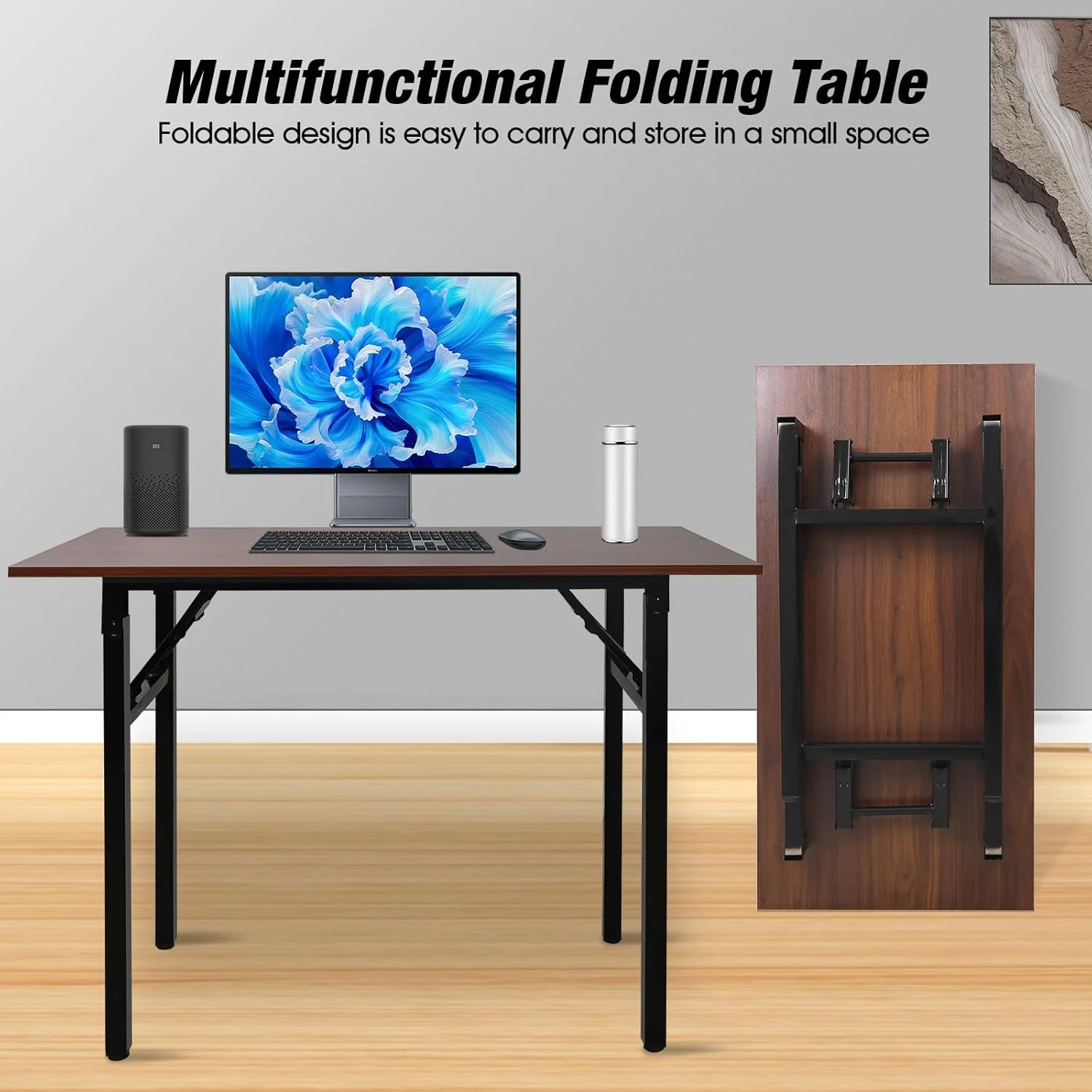 میز تاشو قابل تنظیم MEISHIDA بدون نیاز به نصب، میز کامپیوتر قابل حمل و جمع و جور گردویی، میز اداری برای خانه، دفتر، مطالعه، غذاخوری، کمپینگ، پیک نیک و BBQ (قهوه ای، 100 * 50 * 75 سانتی متر) میز تاشو قابل تنظیم MEISHIDA بدون نیاز به نصب، میز کامپیوتر قابل حمل و جمع و جور گردویی، میز اداری برای خانه، دفتر، مطالعه، غذاخوری، کمپینگ، پیک نیک و BBQ (قهوه ای، 100 * 50 * 75 سانتی متر)