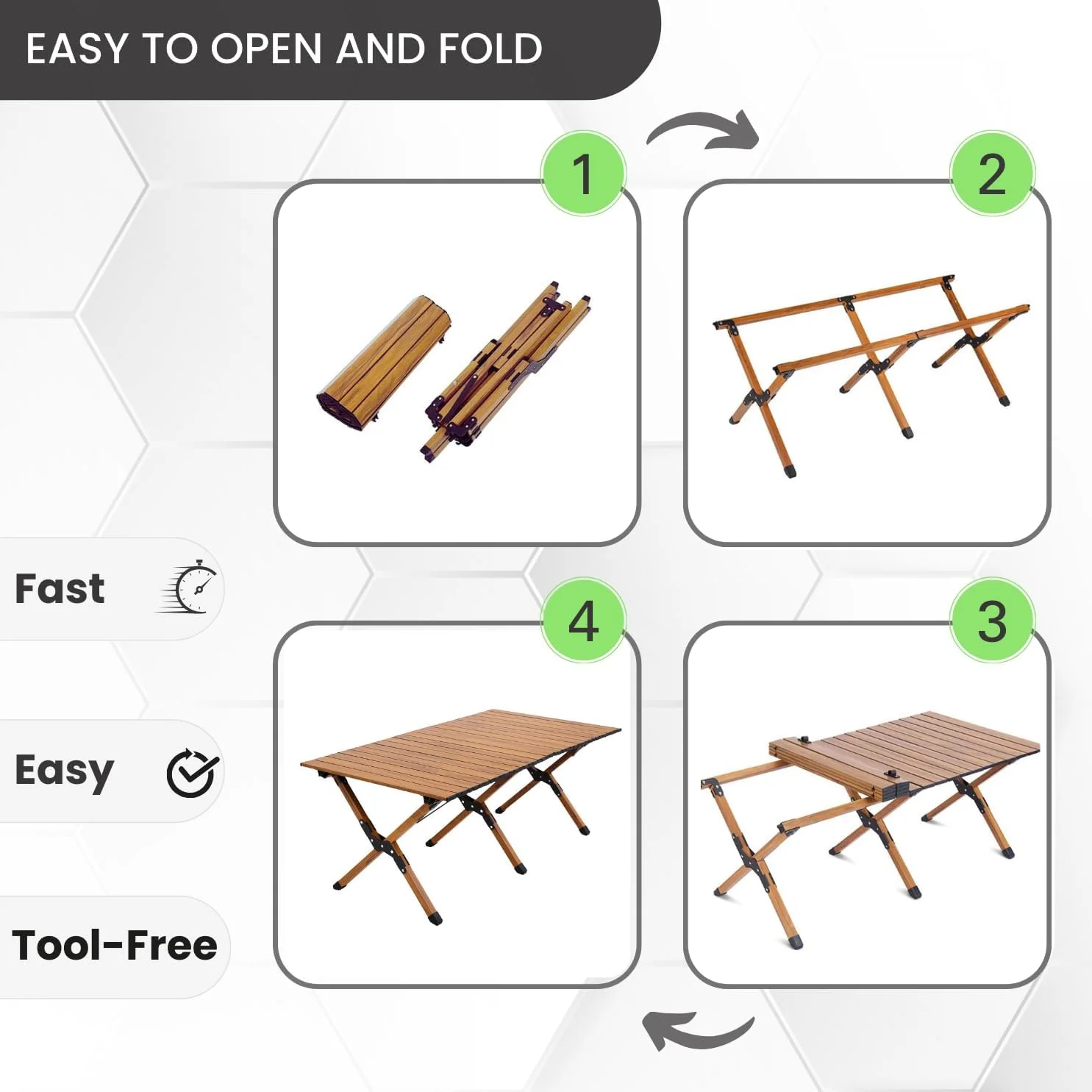 میز تاشو آلومینیومی رولی - مقاوم و قابل حمل برای پیک نیک، کمپینگ، ساحل، باغ، رویدادهای فضای باز - میز ناهار خوری تاشو سبک وزن با کیف حمل - سایز 120 x 60 سانتی متر، ارتفاع: 54 - قهوه ای میز تاشو آلومینیومی رولی - مقاوم و قابل حمل برای پیک نیک، کمپینگ، ساحل، باغ، رویدادهای فضای باز - میز ناهار خوری تاشو سبک وزن با کیف حمل - سایز 120 x 60 سانتی متر، ارتفاع: 54 - قهوه ای