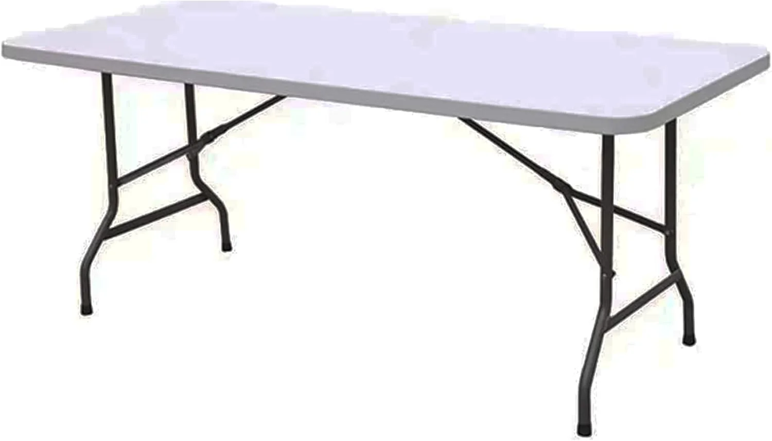 میز تاشو کمپینگ سولفر | میز خرک پلاستیکی سنگین برای باربیکیو، پیک نیک و مهمانی | طراحی سبک وزن با قابلیت تاشوندگی به نصف با دسته حمل | سفید | 180 x 75 x 75 سانتی متر