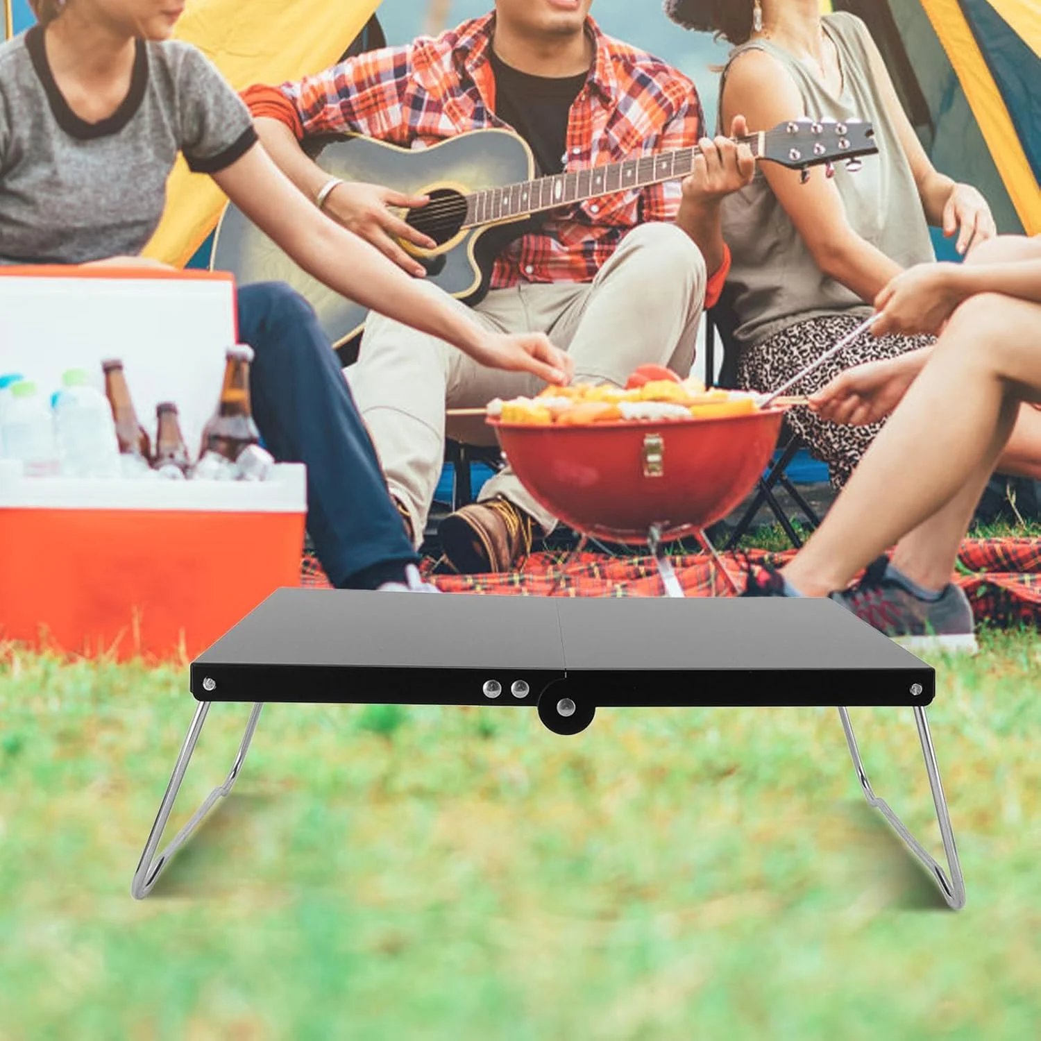 میز تاشو کمپینگ Gernie، میز کمپینگ تاشو مسافرتی قابل حمل با ارتفاع 4.8، میز کم ارتفاع استیل ضد زنگ محکم با کیف حمل، ایده آل برای پیک نیک، مسافرت، ساحل، نشستن روی زمین میز تاشو کمپینگ Gernie، میز کمپینگ تاشو مسافرتی قابل حمل با ارتفاع 4.8، میز کم ارتفاع استیل ضد زنگ محکم با کیف حمل، ایده آل برای پیک نیک، مسافرت، ساحل، نشستن روی زمین