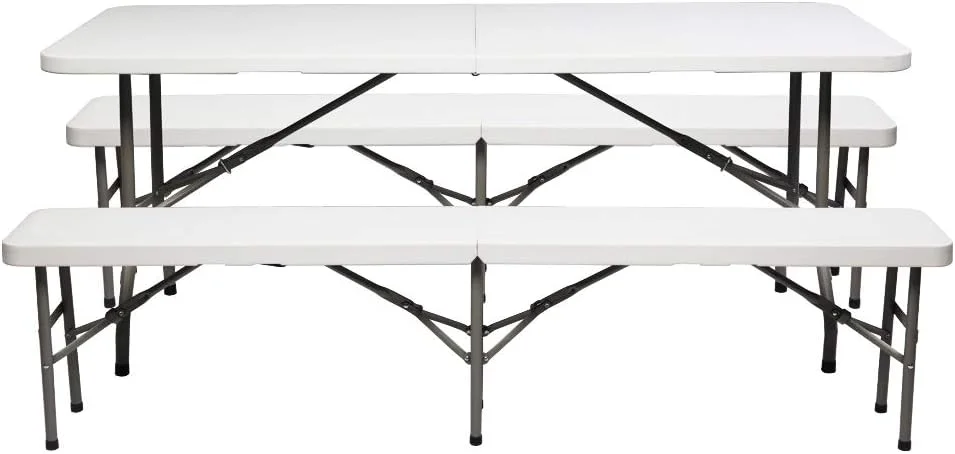 میز تاشو قابل حمل 180 سانتی متری، مناسب برای فضای باز، مهمانی، میز ناهارخوری برای 8 نفر، میز پلاستیکی پیک نیک و کمپینگ با فریم فلزی سنگین و دستگیره حمل، مناسب برای باغ، حیاط، مهمانی خانگی و عروسی میز تاشو قابل حمل 180 سانتی متری، مناسب برای فضای باز، مهمانی، میز ناهارخوری برای 8 نفر، میز پلاستیکی پیک نیک و کمپینگ با فریم فلزی سنگین و دستگیره حمل، مناسب برای باغ، حیاط، مهمانی خانگی و عروسی