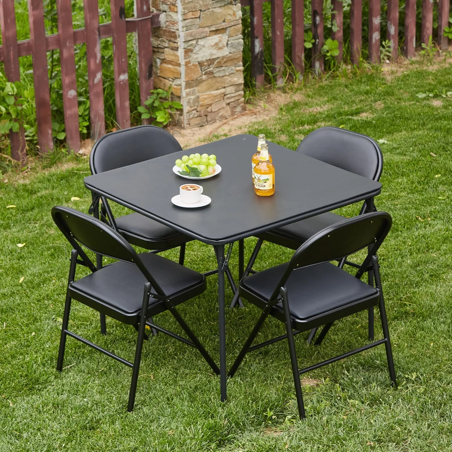 میز تاشو مربعی KAIHAOWIN، میز کارتی با روکش وینیل قابل حمل، طراحی چند منظوره و مقاوم برای استفاده در داخل و خارج از منزل، ایده آل برای مهمانی، پیک نیک، کمپینگ - مشکی میز تاشو مربعی KAIHAOWIN، میز کارتی با روکش وینیل قابل حمل، طراحی چند منظوره و مقاوم برای استفاده در داخل و خارج از منزل، ایده آل برای مهمانی، پیک نیک، کمپینگ - مشکی